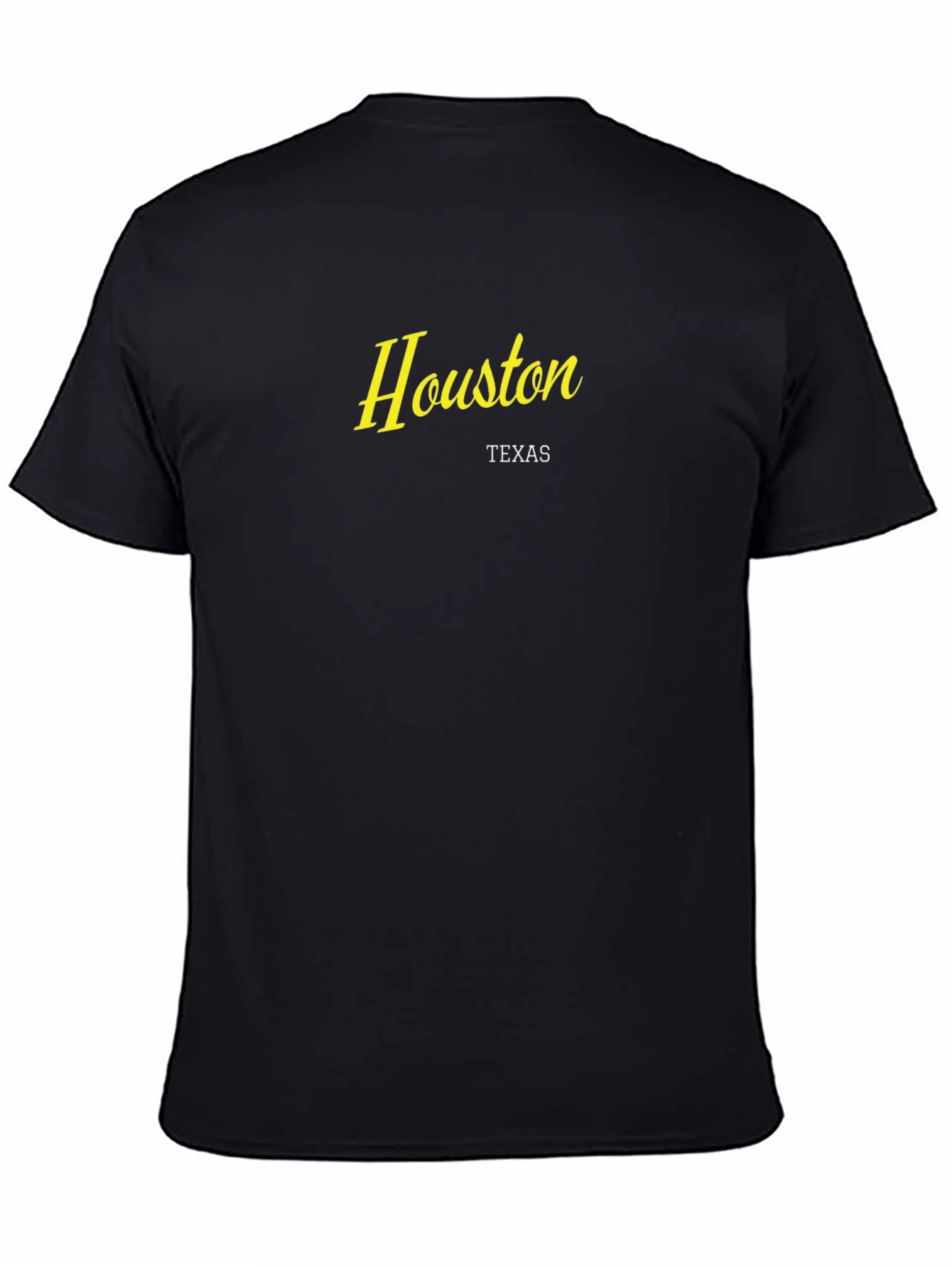 Houston Texas City Script Black T-Shirt
