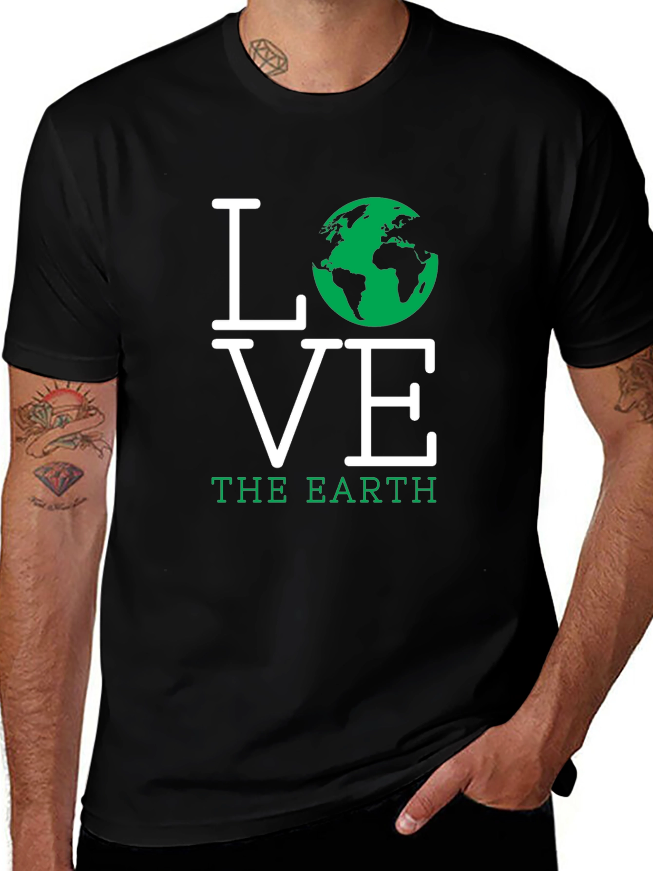Love the Earth T-Shirt - Black Graphic Tee