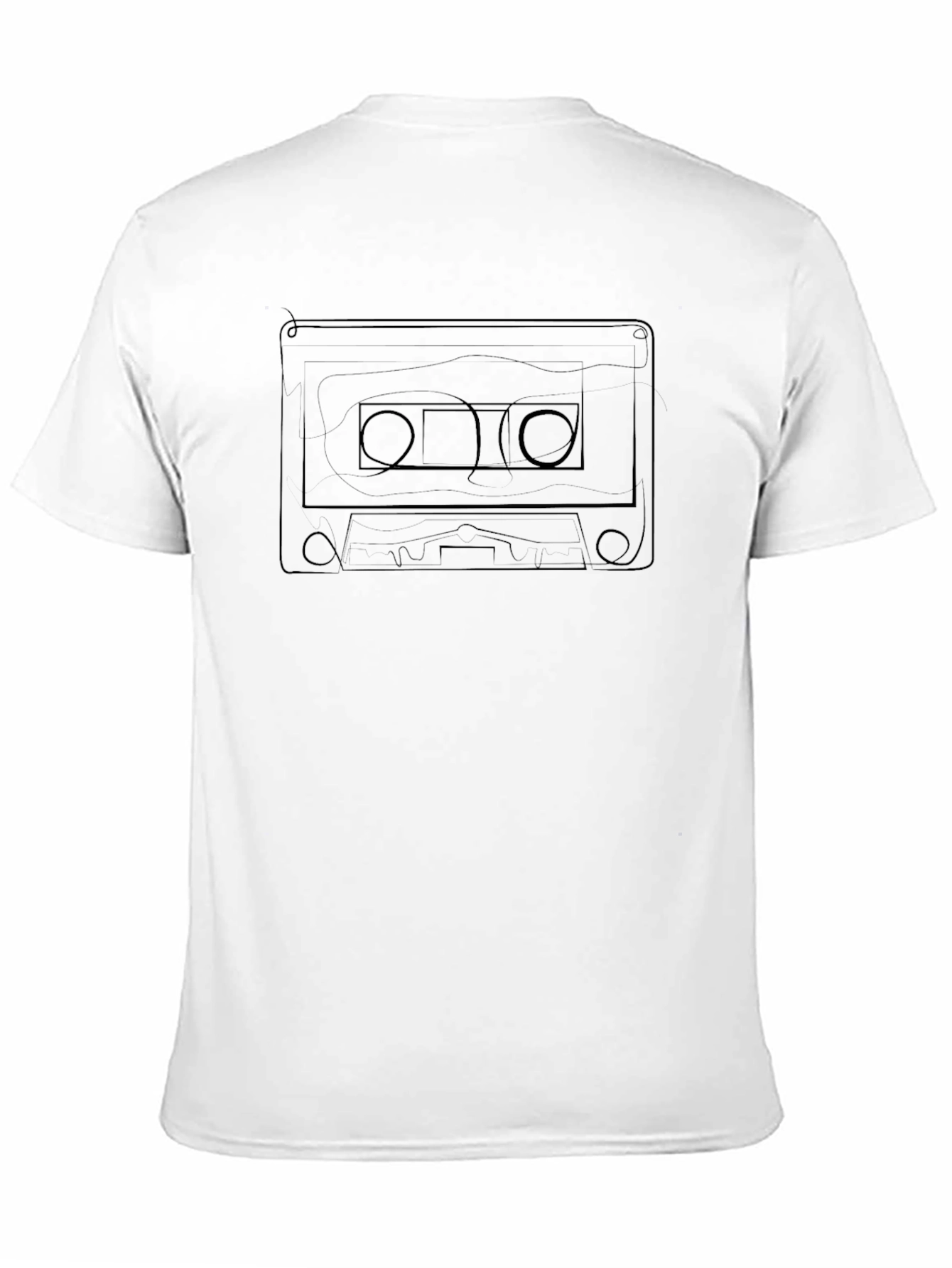 Retro Cassette Tape Graphic Tee - Classic Black