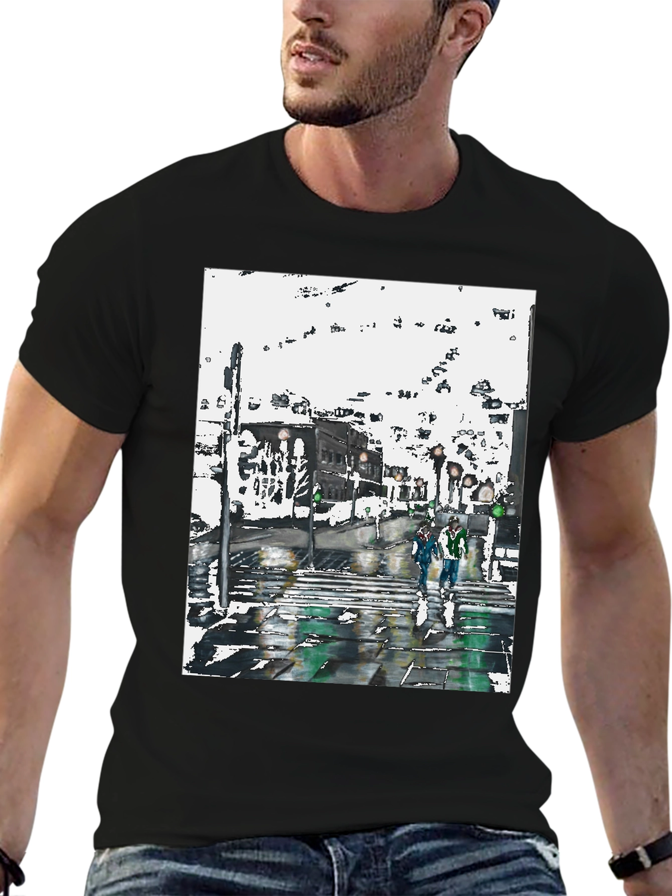 Urban Street Art Black T-Shirt
