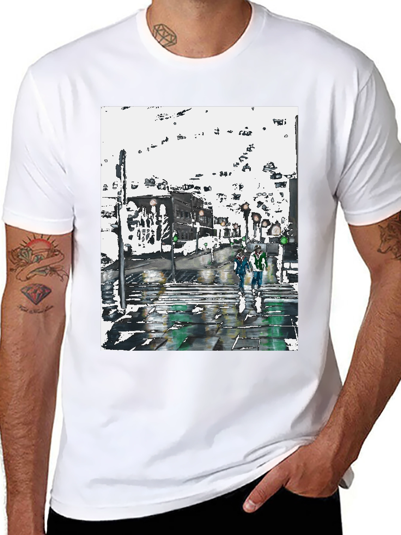 Urban Street Art Black T-Shirt