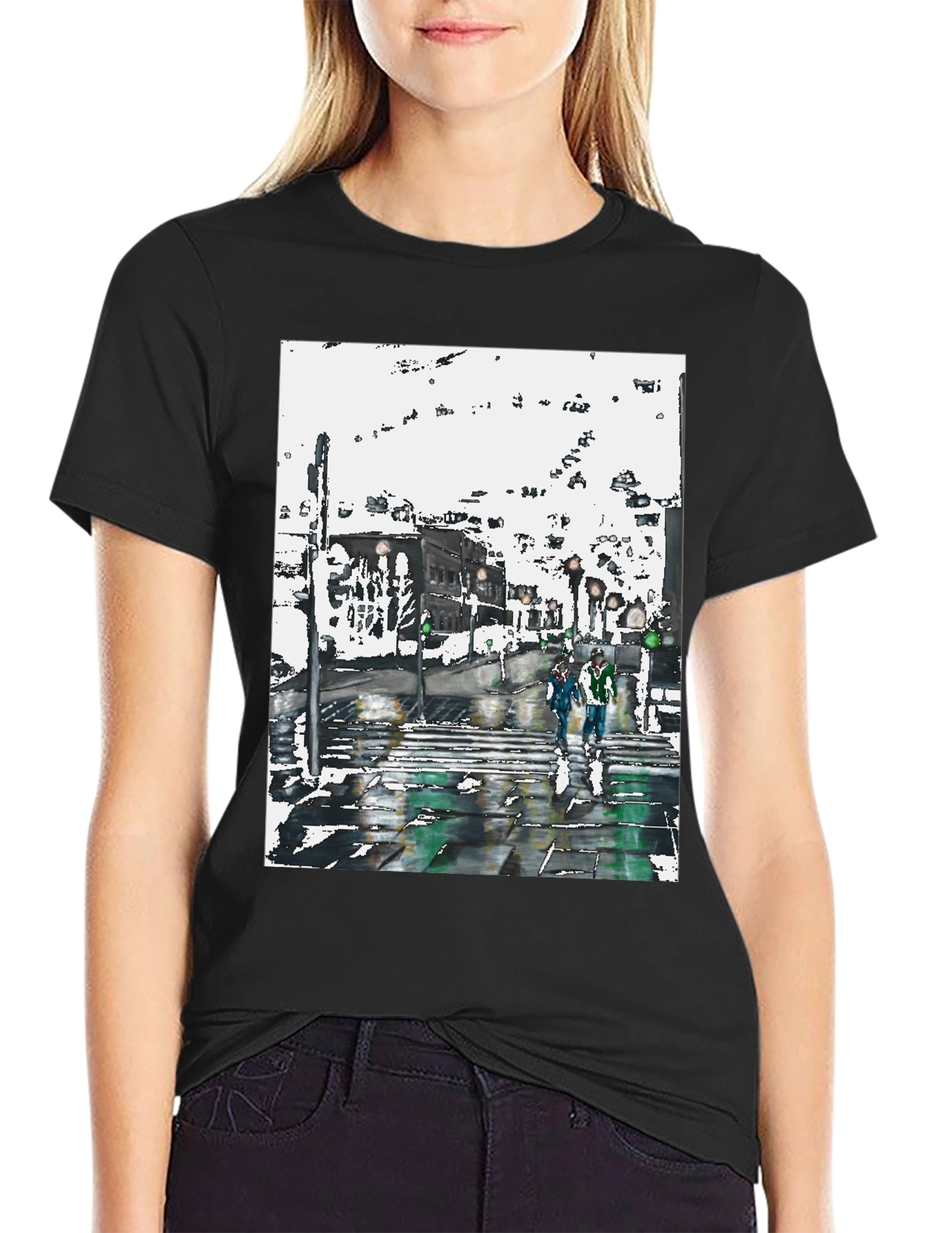 Urban Street Art Black T-Shirt