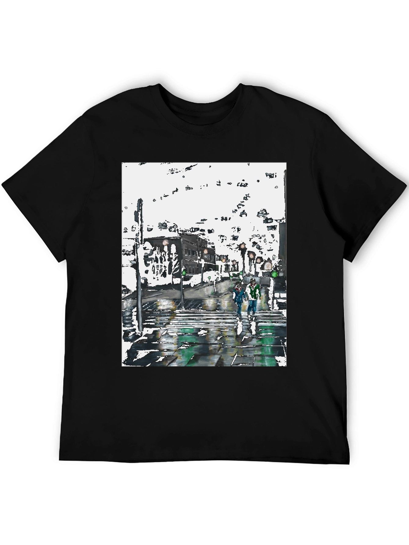 Urban Street Art Black T-Shirt