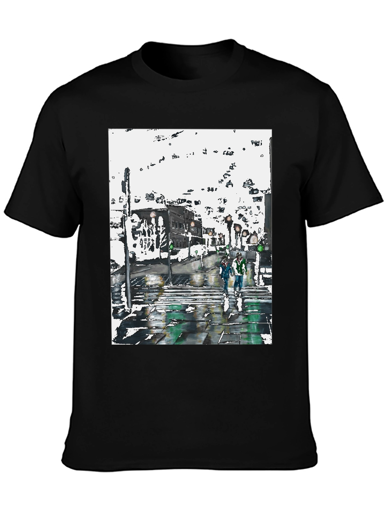 Urban Street Art Black T-Shirt