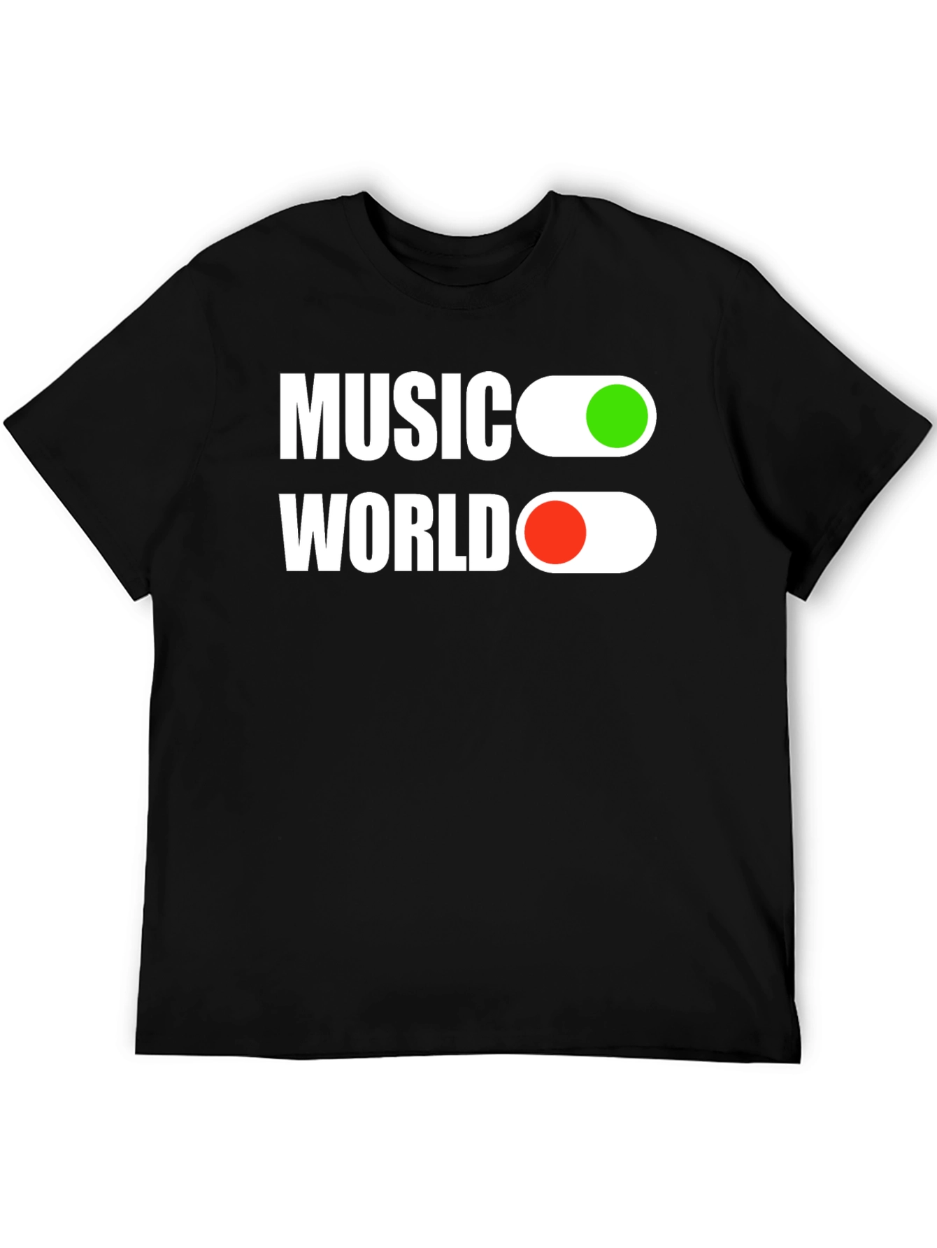 Music World On/Off Black T-Shirt