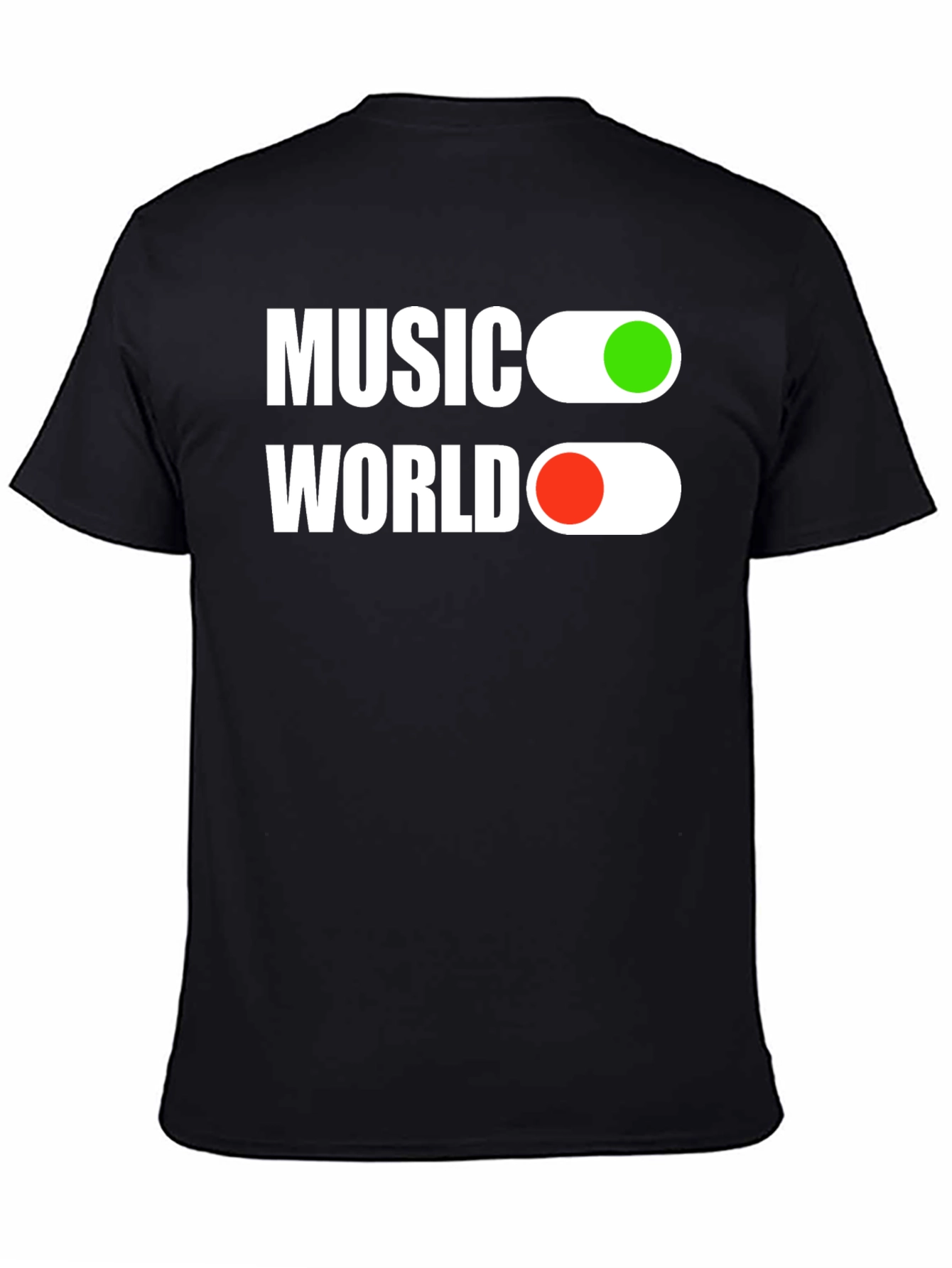 Music World On/Off Black T-Shirt