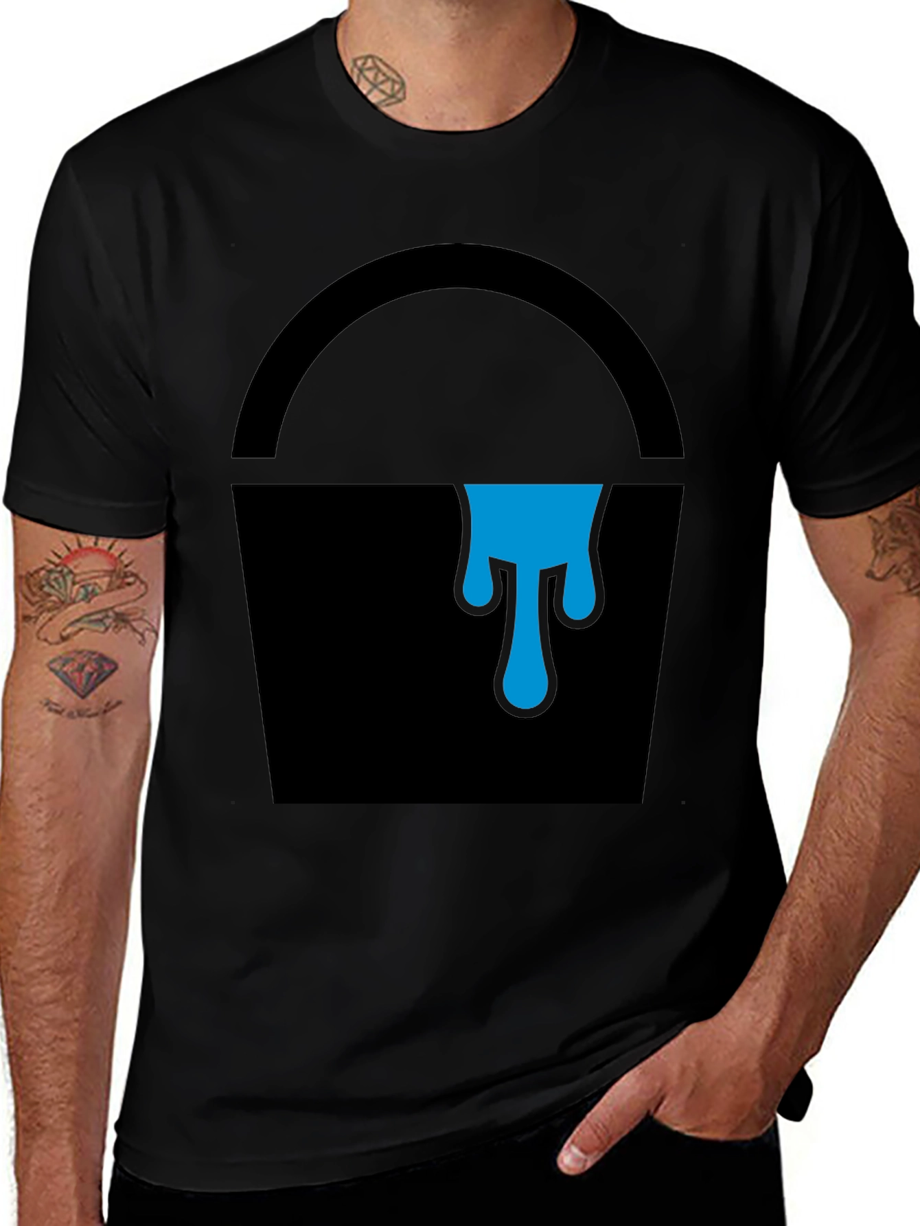 Paint Bucket Graphic Tee - Cool Artsy Design