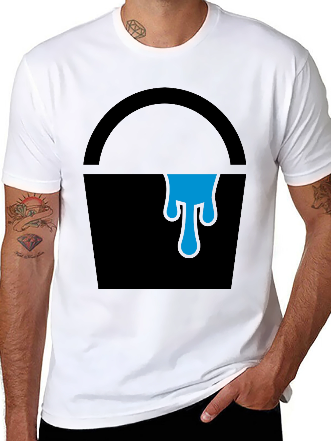 Paint Bucket Graphic Tee - Cool Artsy Design
