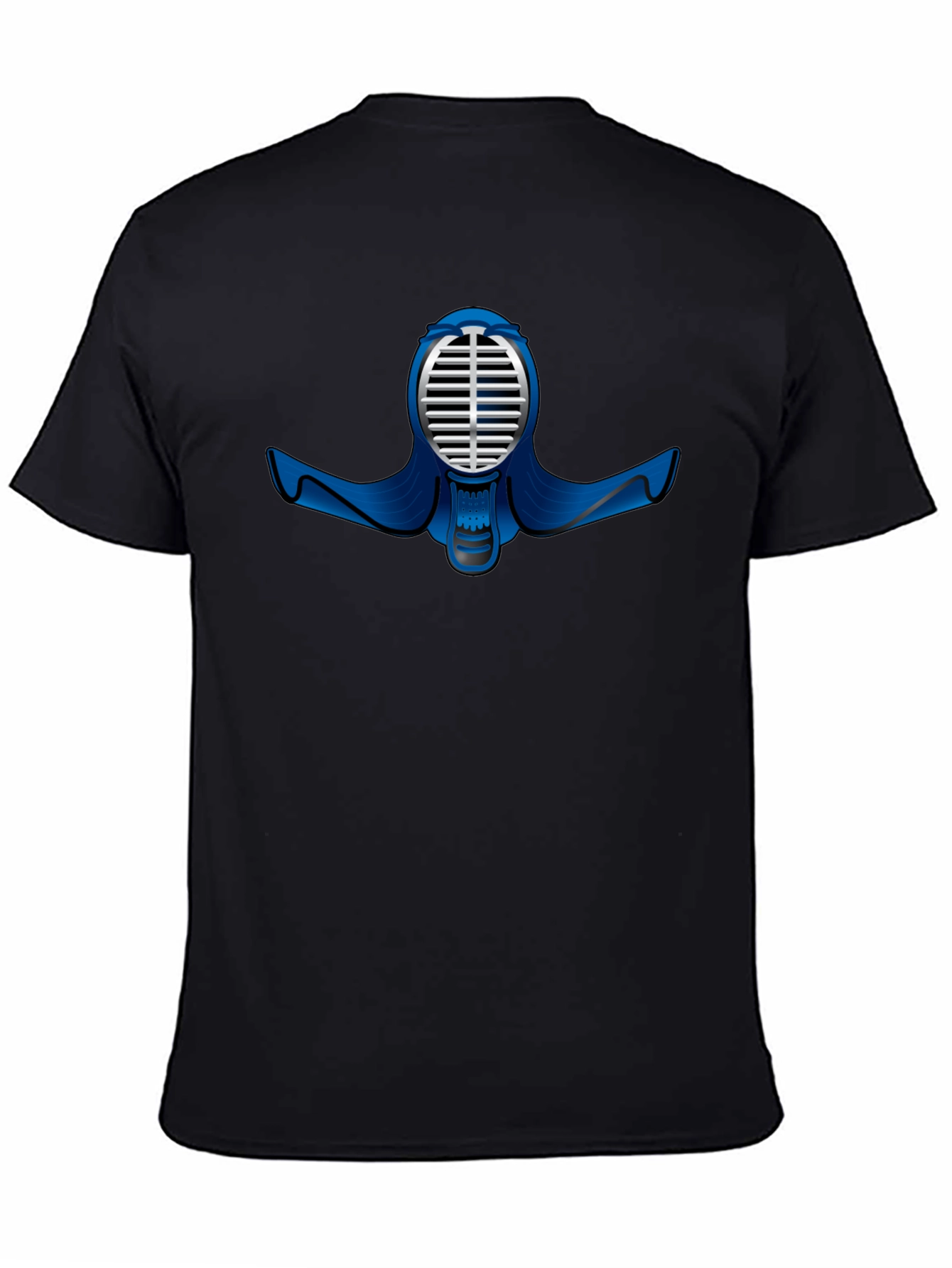 Black T-Shirt with Kendo Mask Design