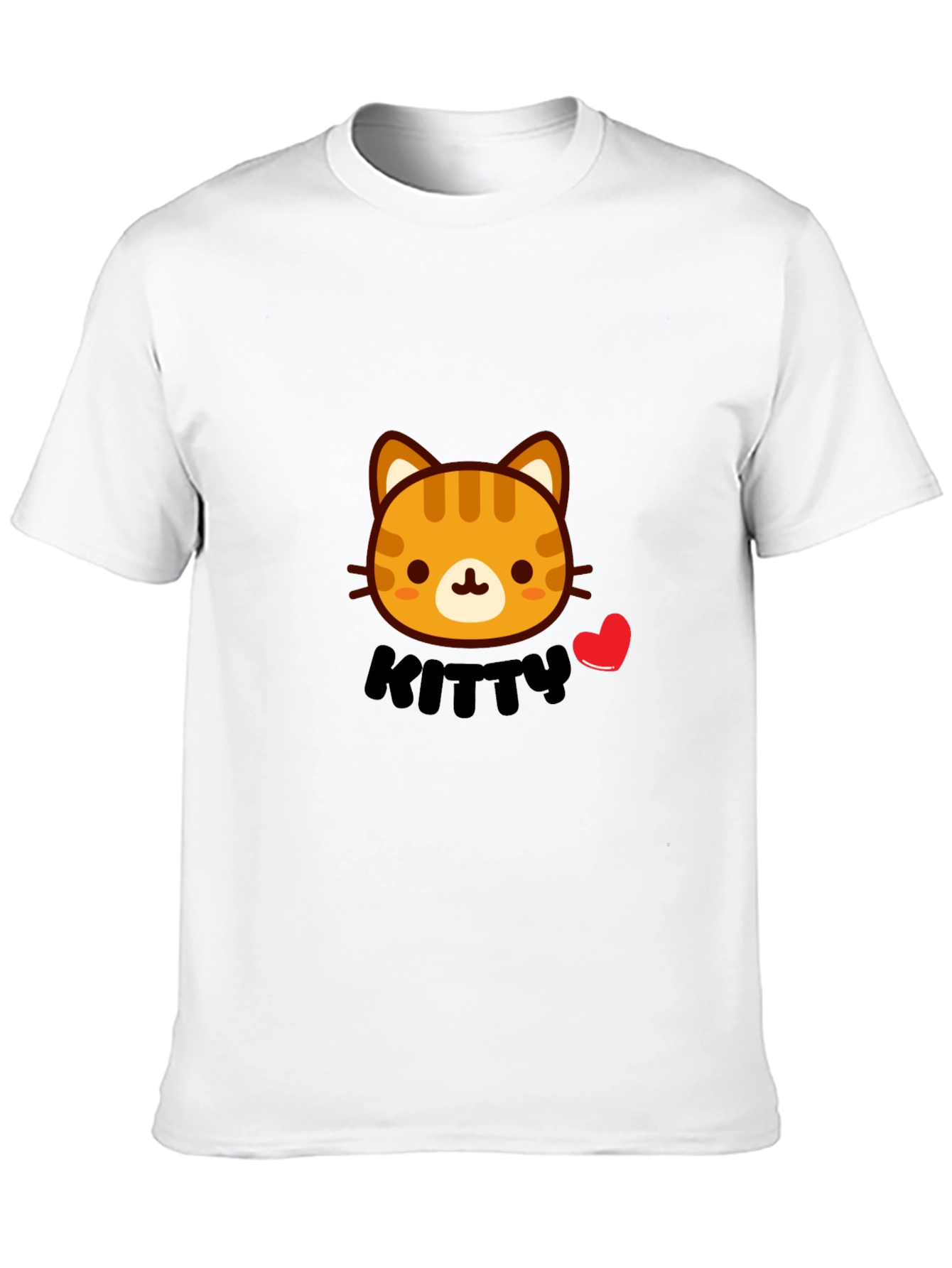 Cute Kitty Graphic Tee - Soft Cotton Blend