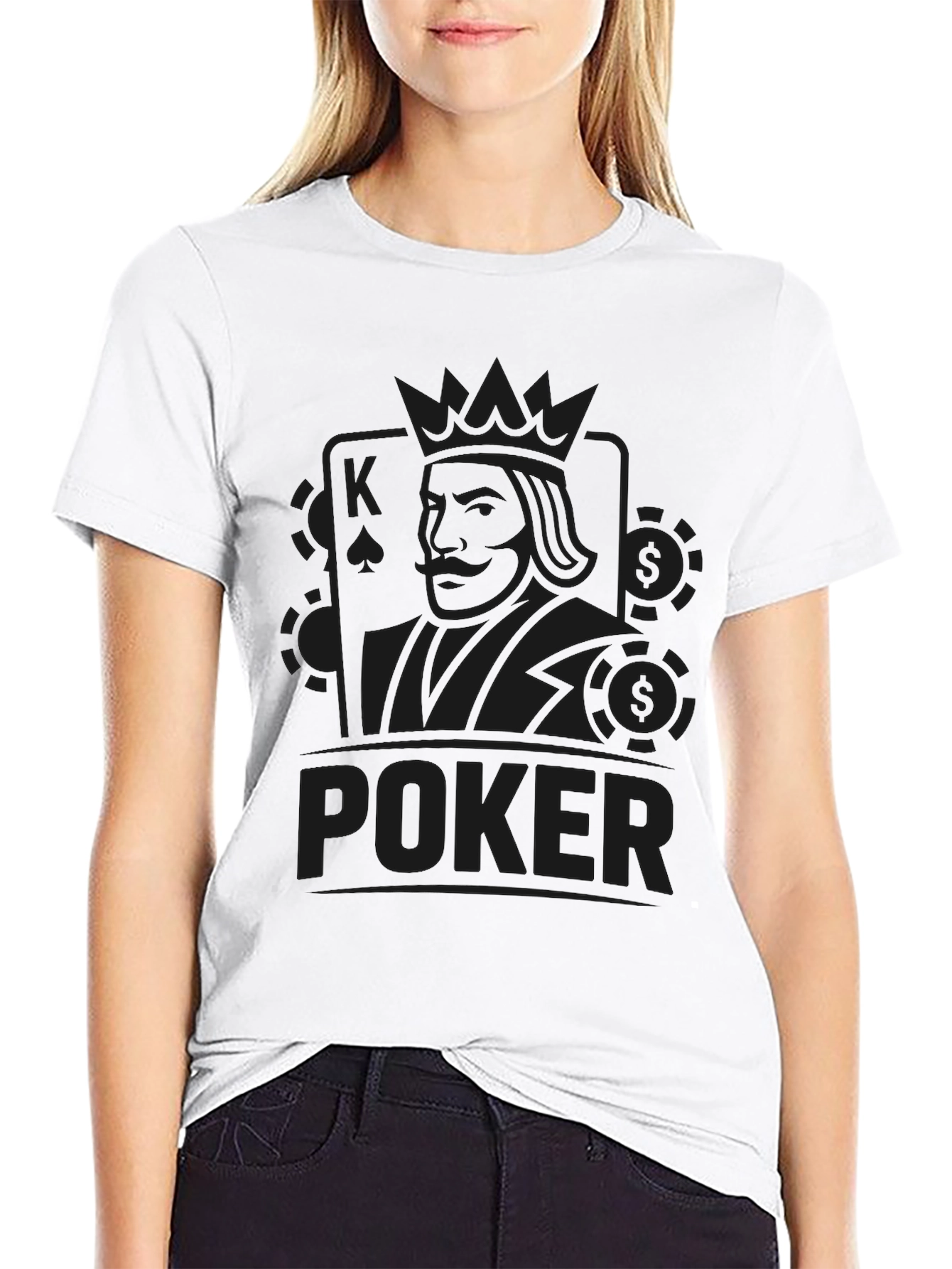 Black Poker King Graphic T-Shirt
