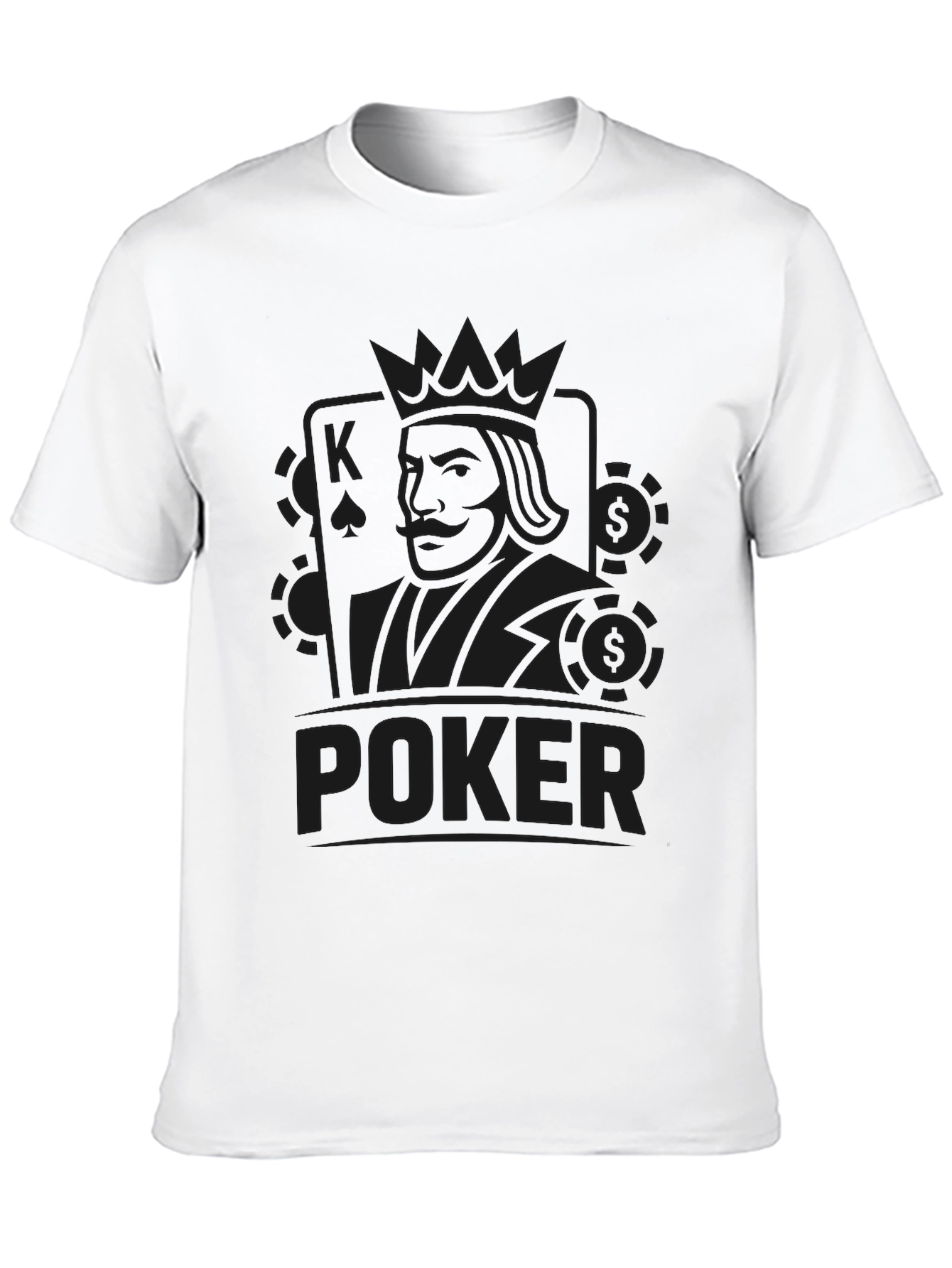 Black Poker King Graphic T-Shirt