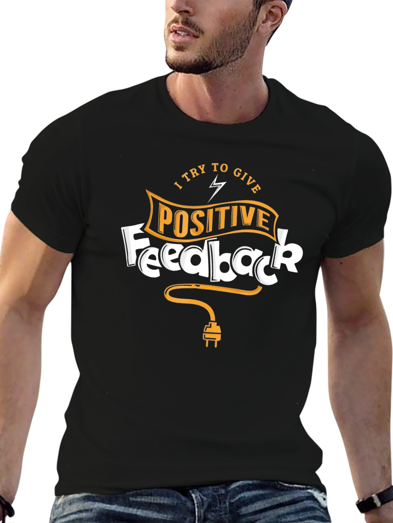Positive Feedback Black T-Shirt