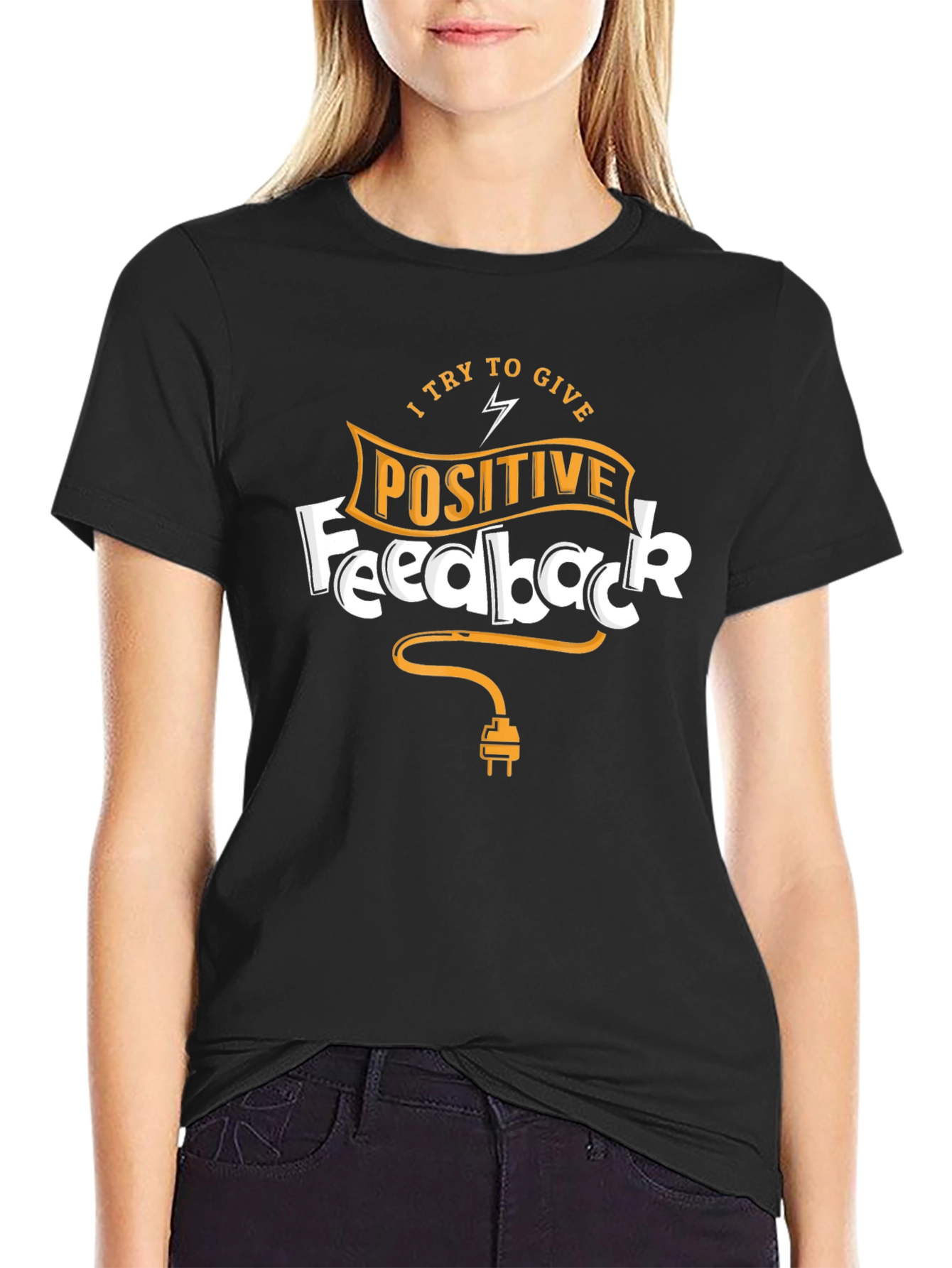 Positive Feedback Black T-Shirt