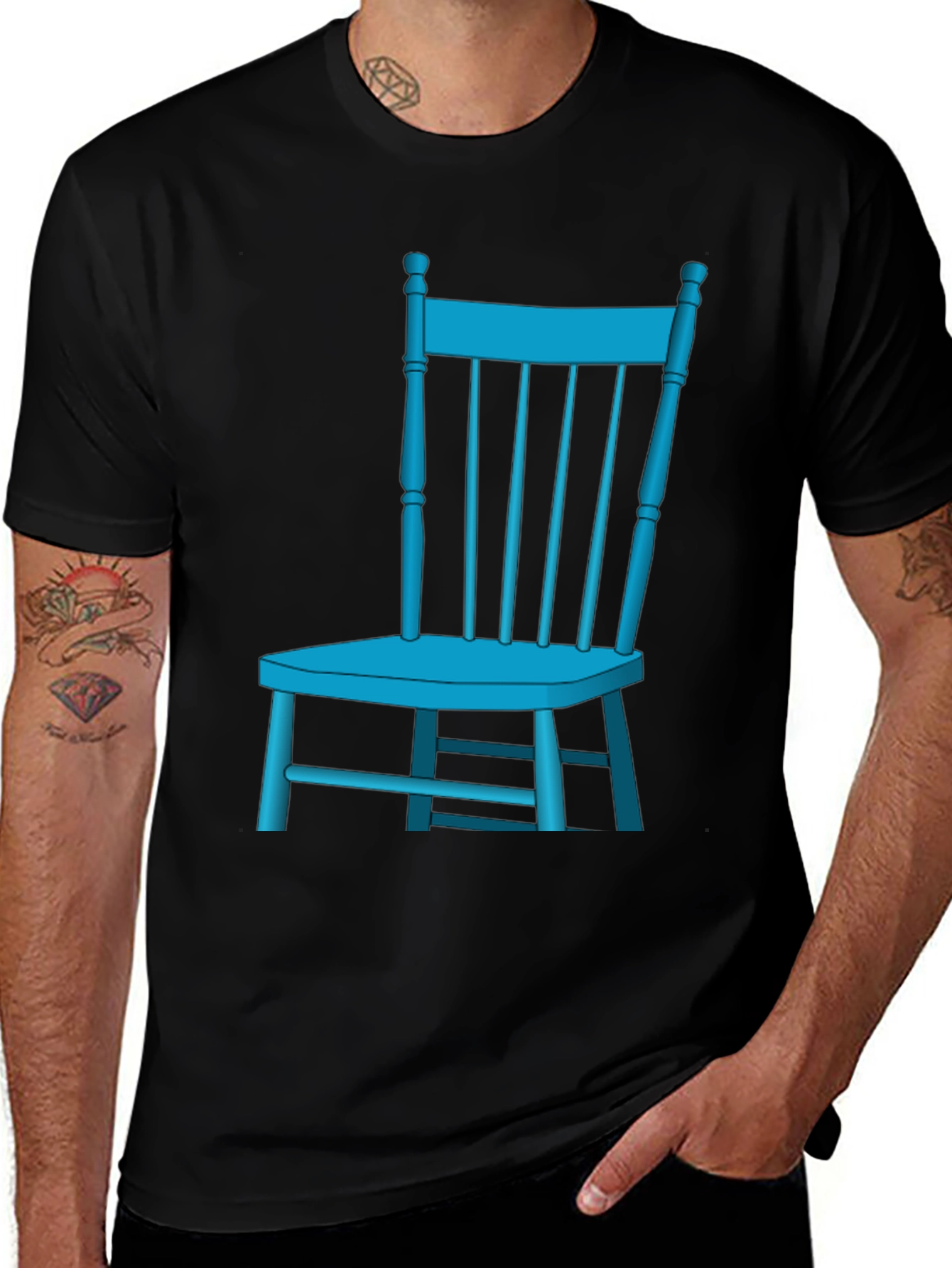 Chair Graphic Tee - Cool Furniture Design T-Shirt