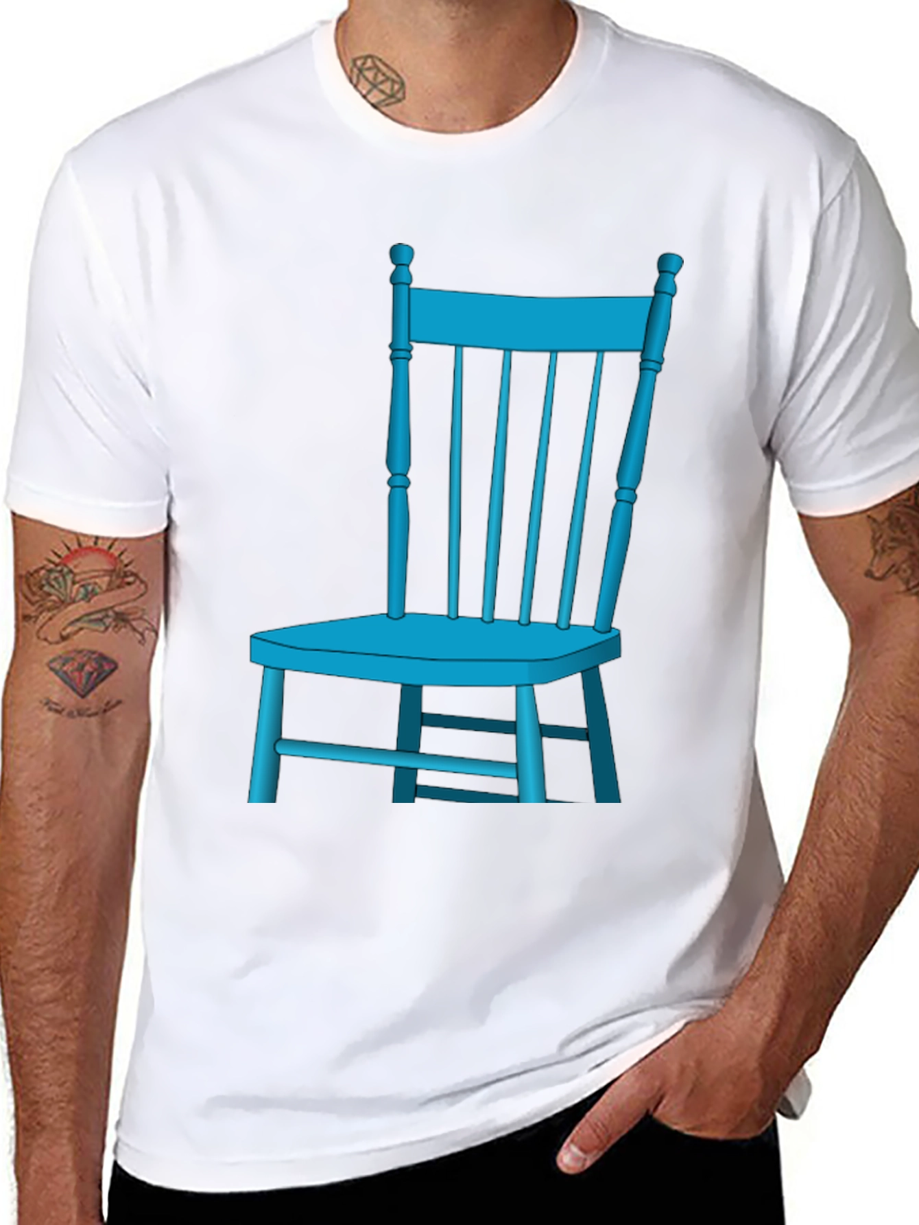 Chair Graphic Tee - Cool Furniture Design T-Shirt