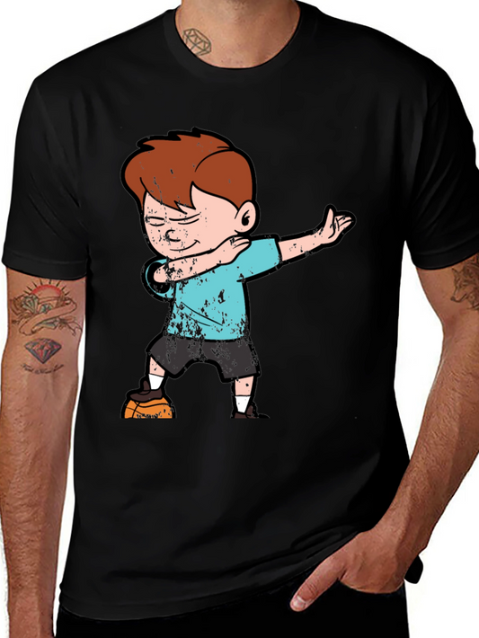 Boy Dabbing on Black T-Shirt