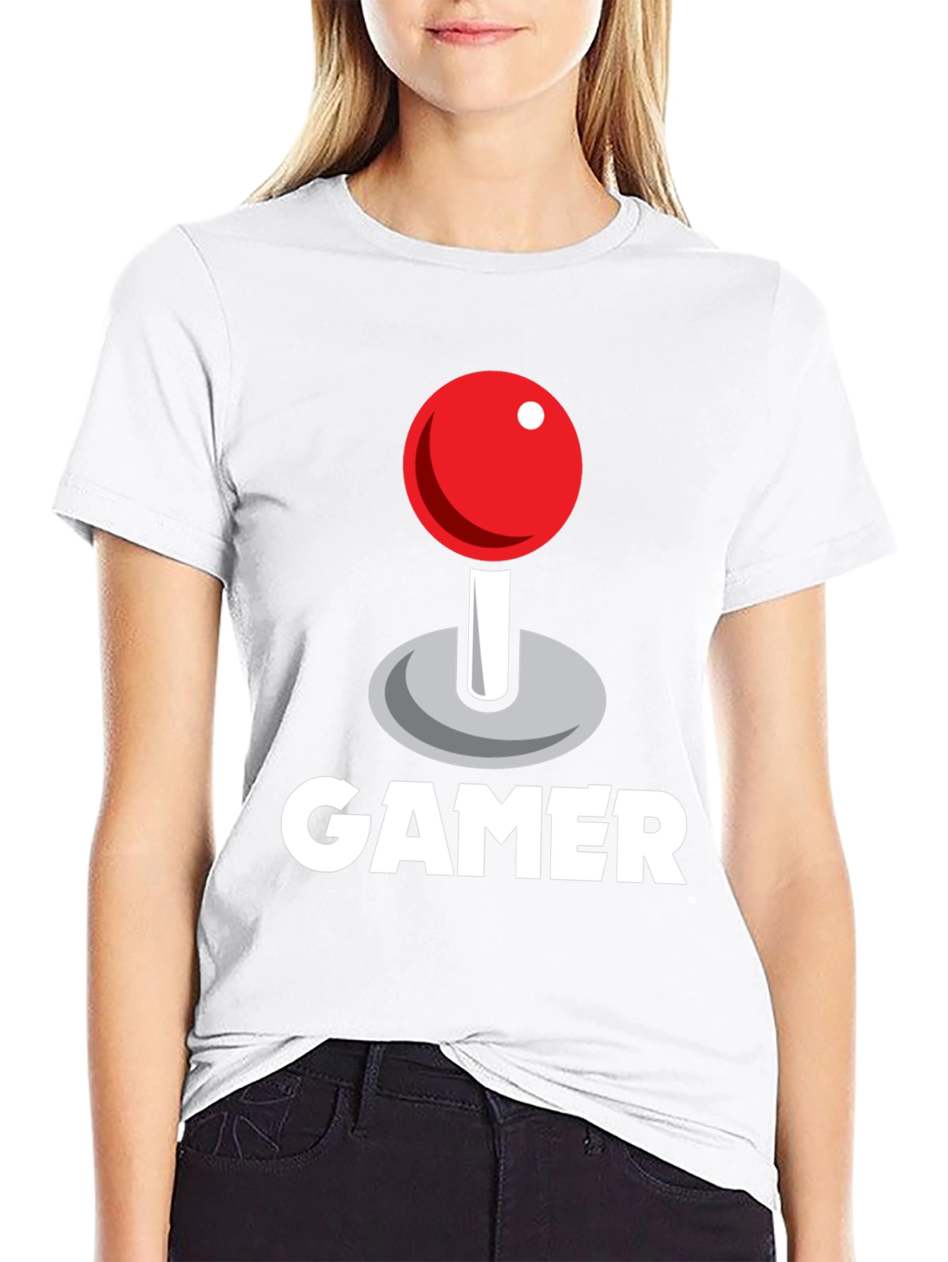 Gamer Joystick Graphic Tee - Black Cotton T-Shirt
