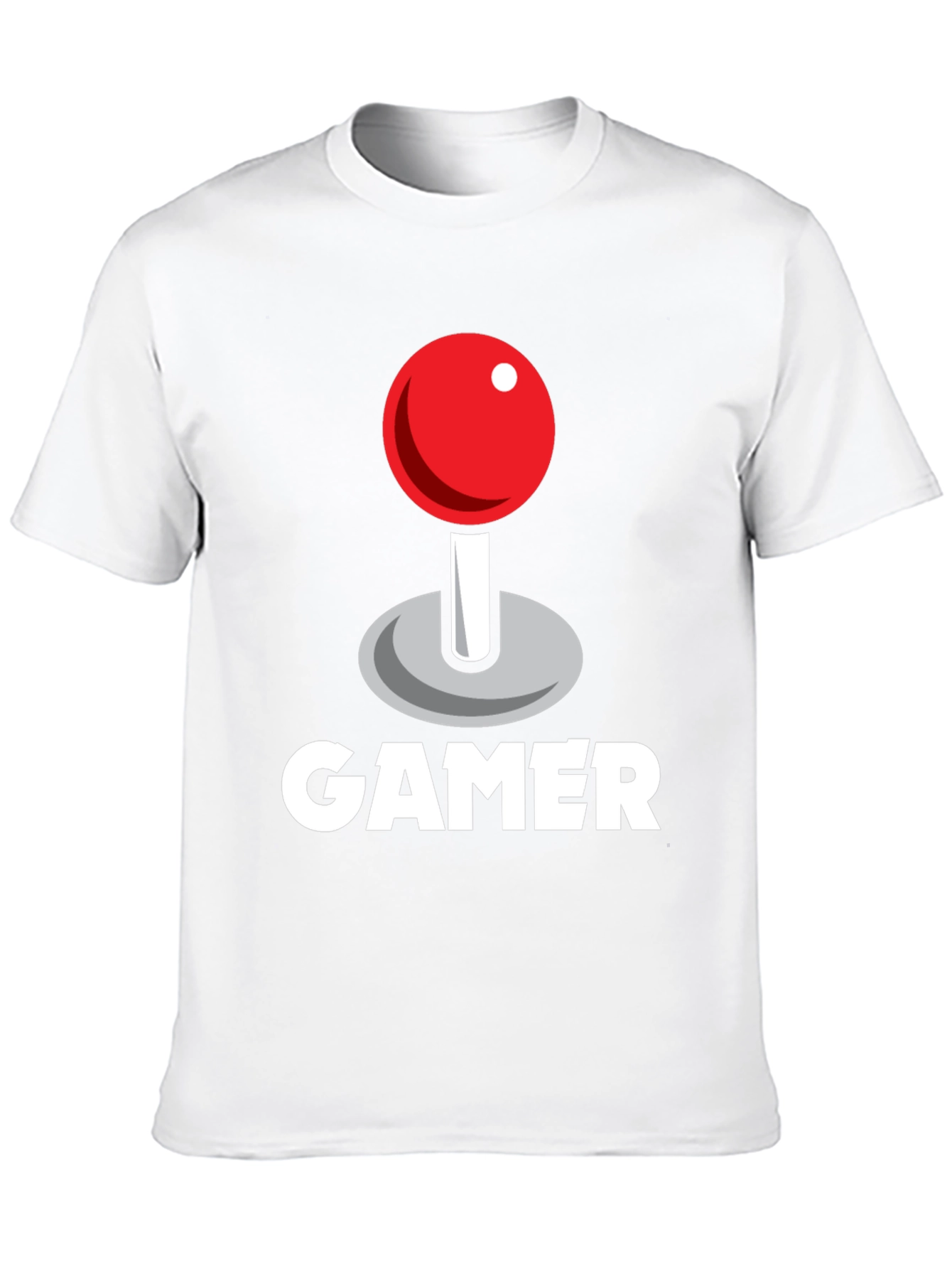 Gamer Joystick Graphic Tee - Black Cotton T-Shirt