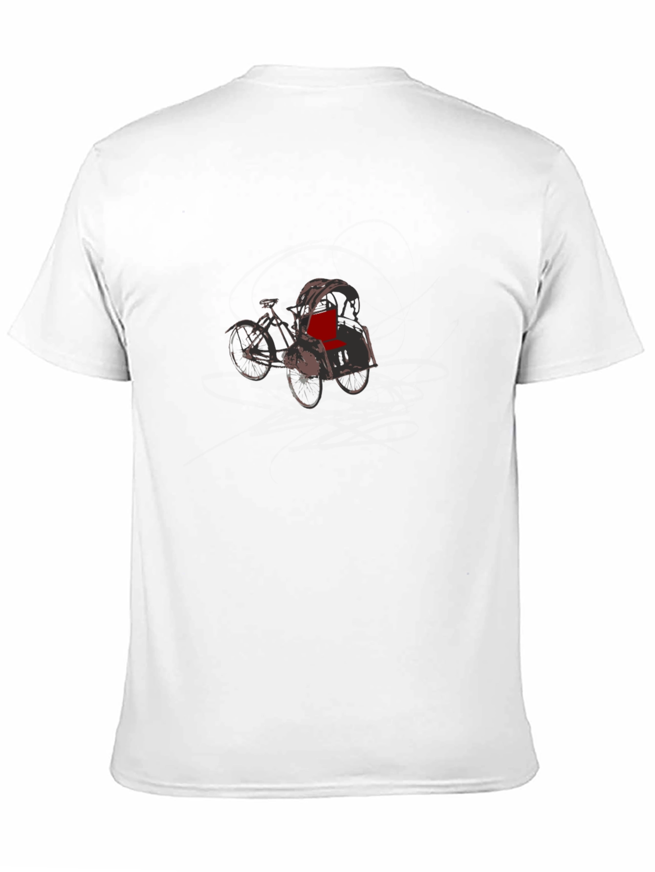 Black T-Shirt with Rickshaw Graphic