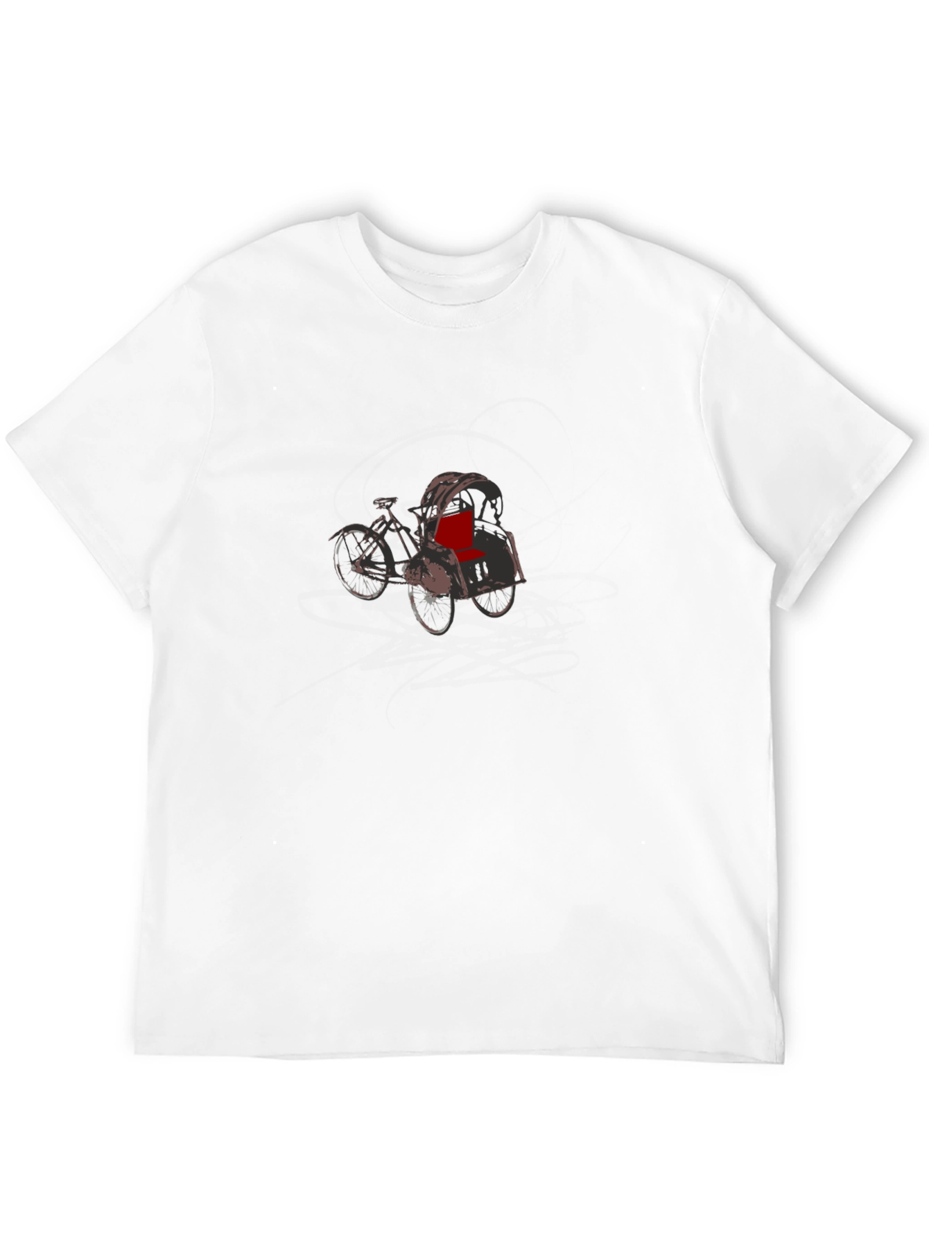Black T-Shirt with Rickshaw Graphic