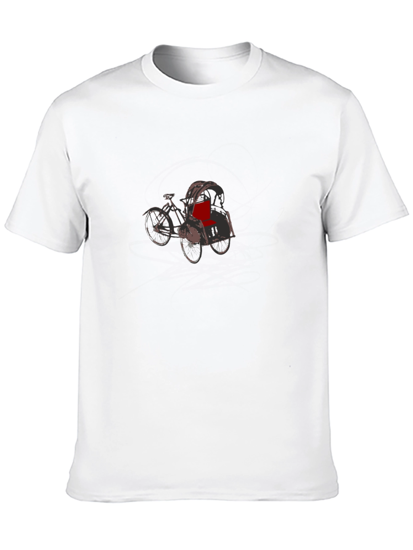 Black T-Shirt with Rickshaw Graphic