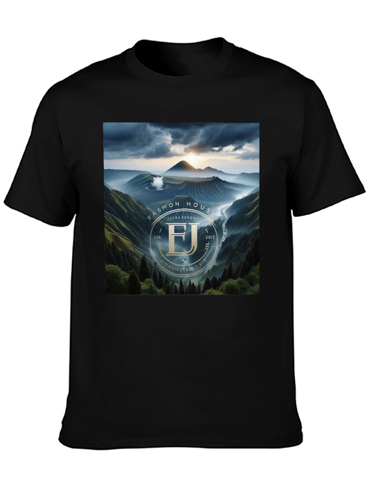 Fashion House FJ Serenity Black Graphic T-Shirt