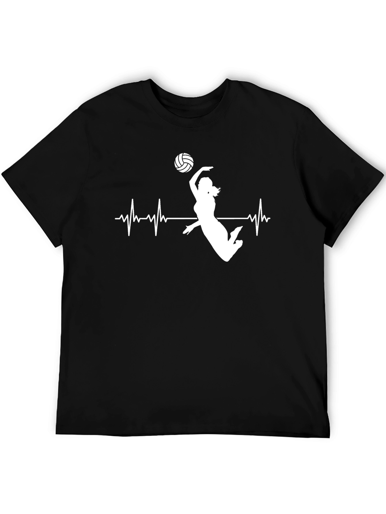 Volleyball Heartbeat Graphic T-Shirt