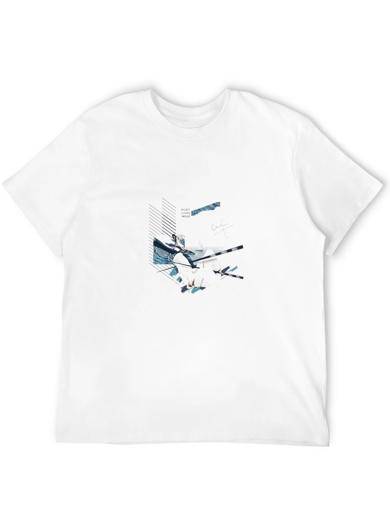 Abstract Graphic Black T-Shirt - Modern Casual Wear