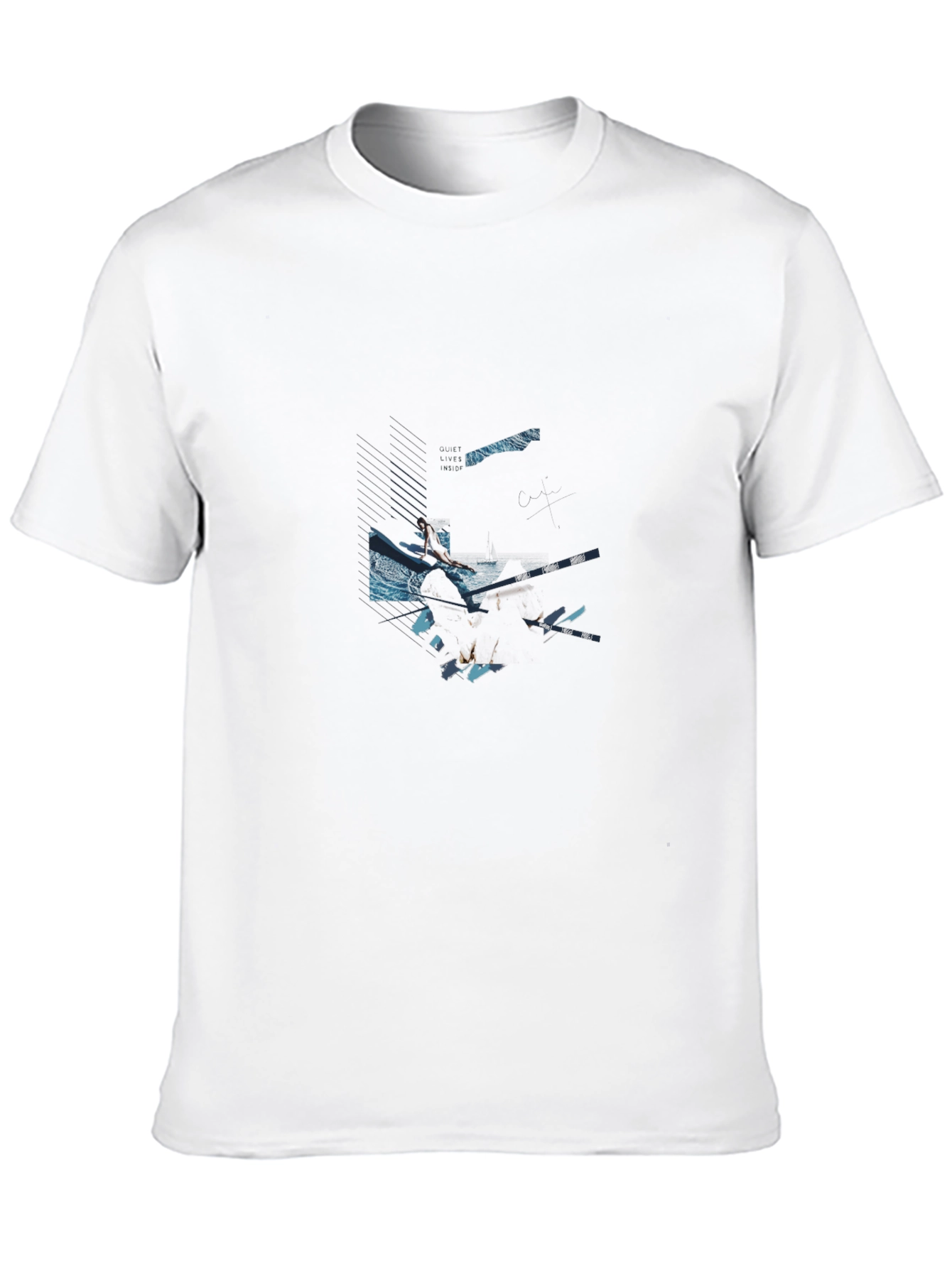 Abstract Graphic Black T-Shirt - Modern Casual Wear