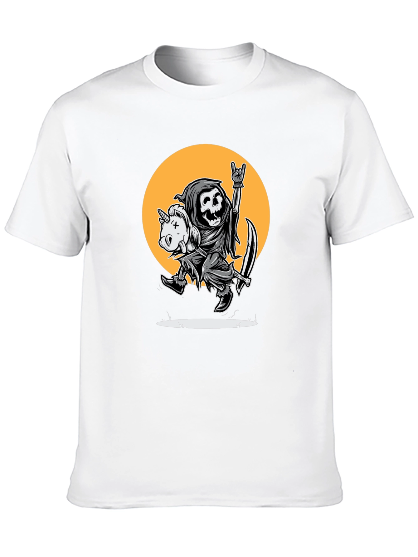 Grim Reaper Unicorn Ride Graphic Tee