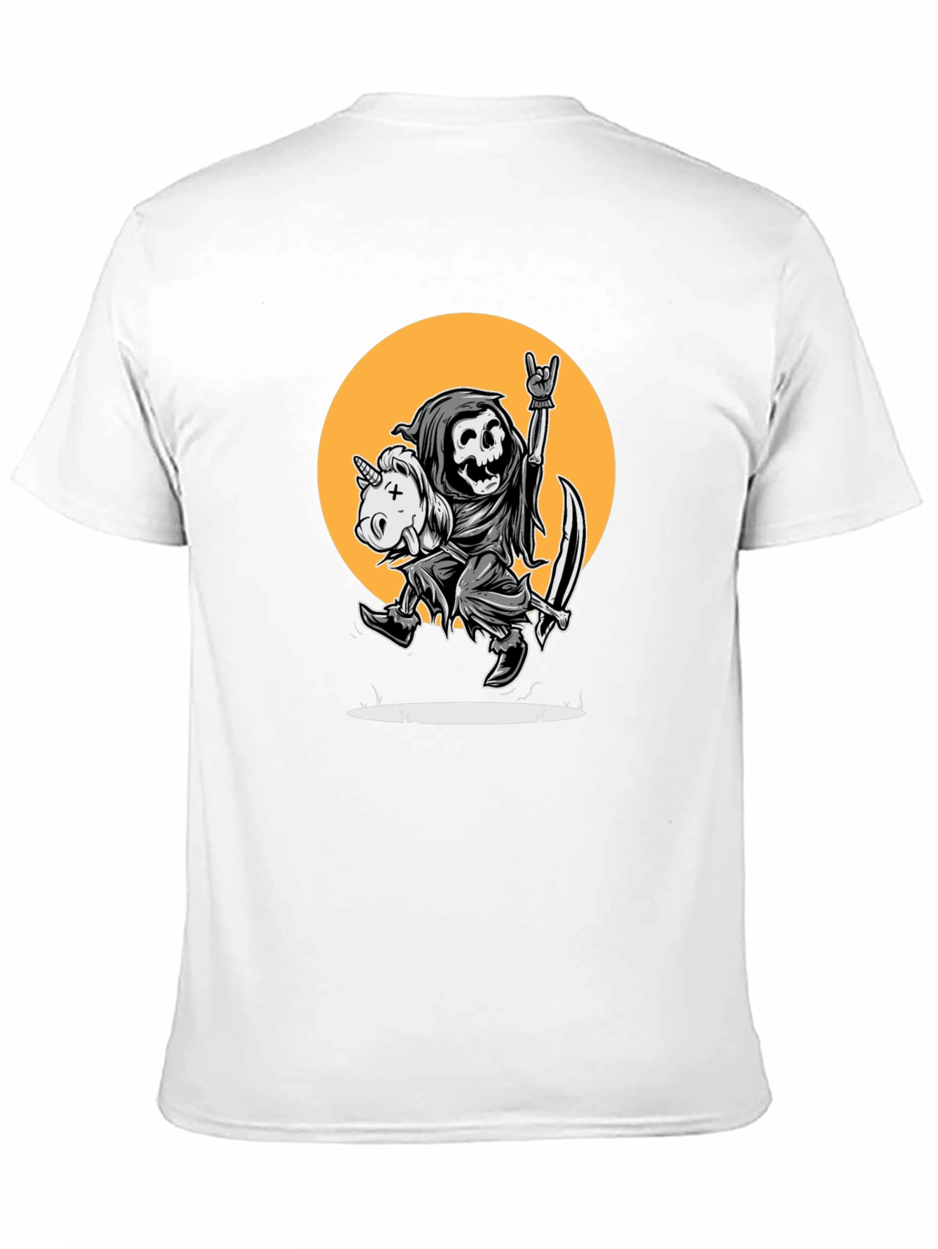 Grim Reaper Unicorn Ride Graphic Tee