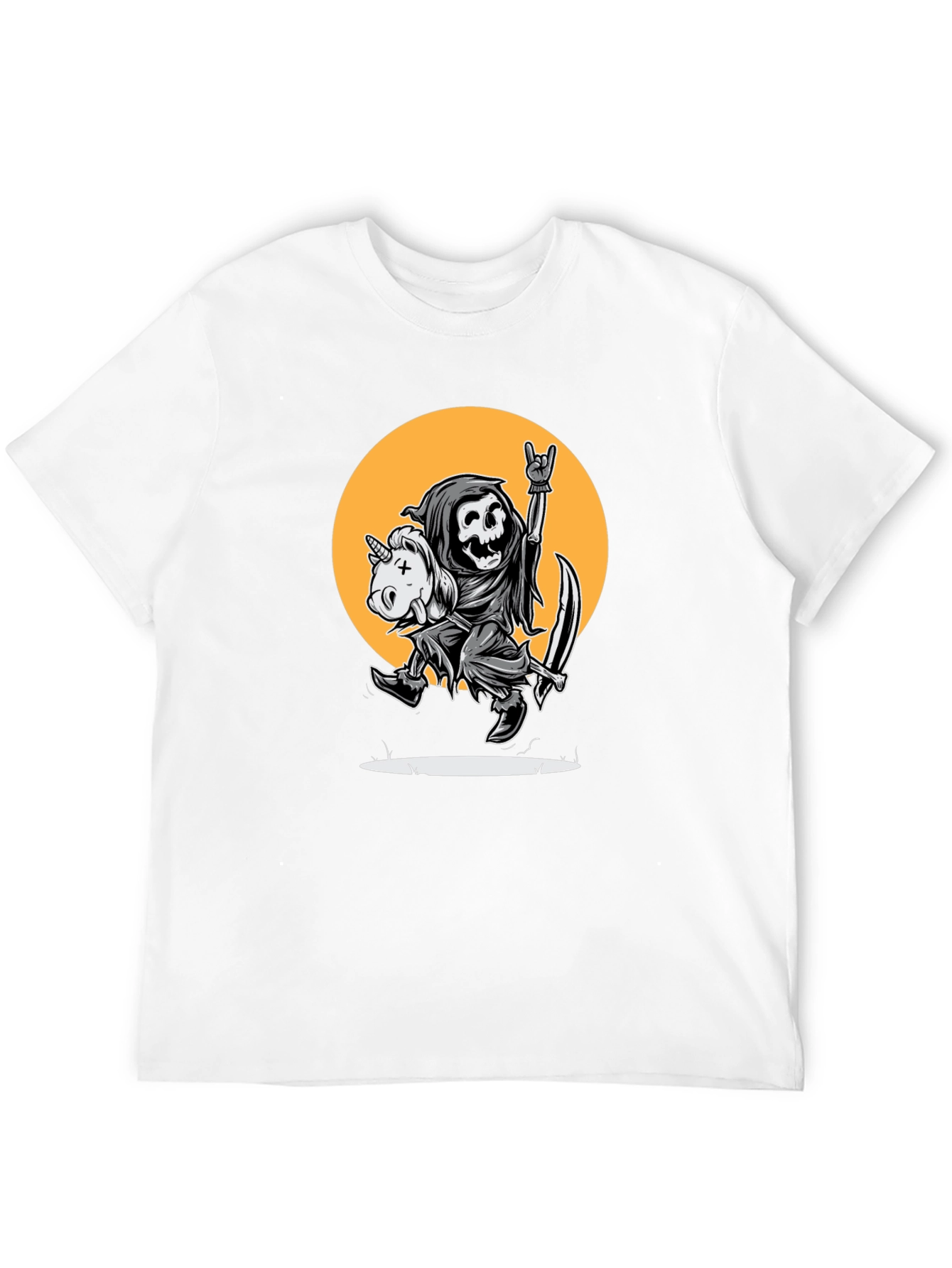 Grim Reaper Unicorn Ride Graphic Tee