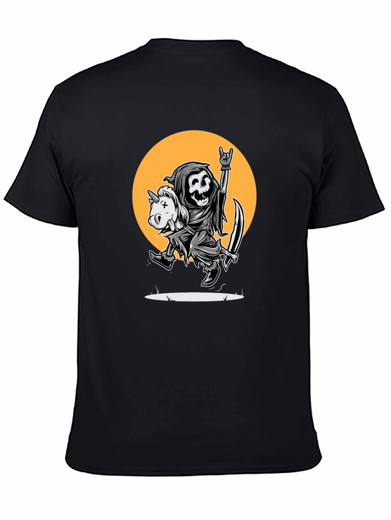 Grim Reaper Unicorn Ride Graphic Tee