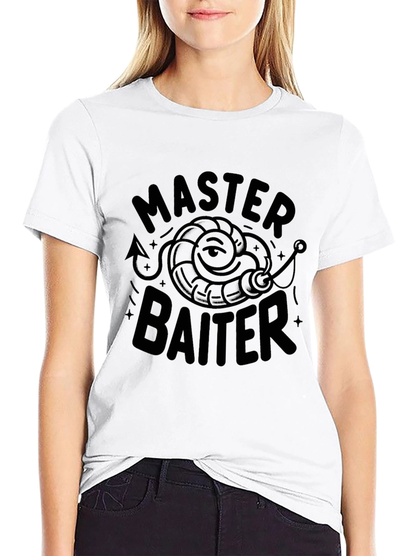 Master Baiter Graphic T-Shirt Funny Fishing Tee