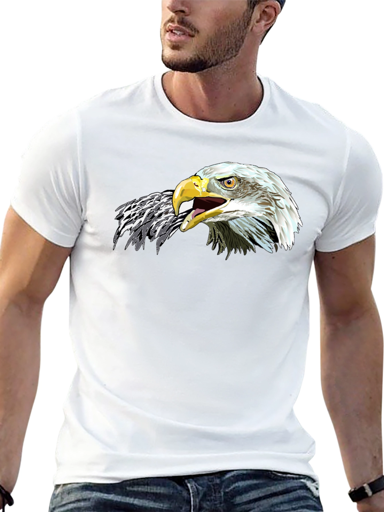 Eagle Graphic Black T-Shirt - Mens Bold Design