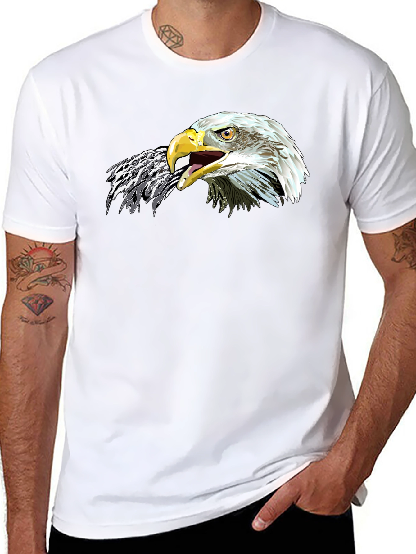 Eagle Graphic Black T-Shirt - Mens Bold Design