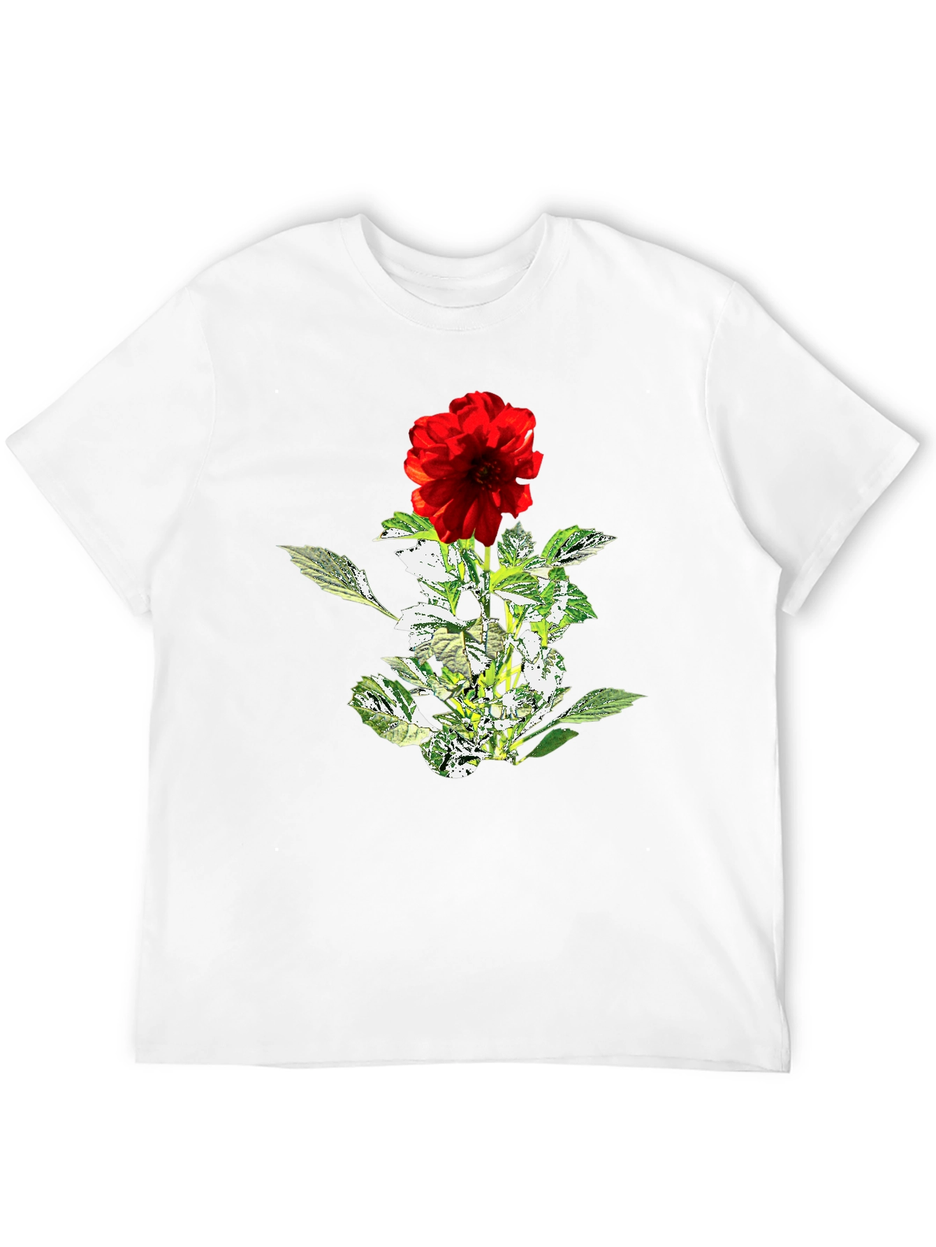 Floral T-Shirt - Red Flower Graphic Tee