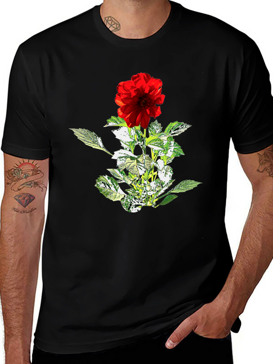 Floral T-Shirt - Red Flower Graphic Tee