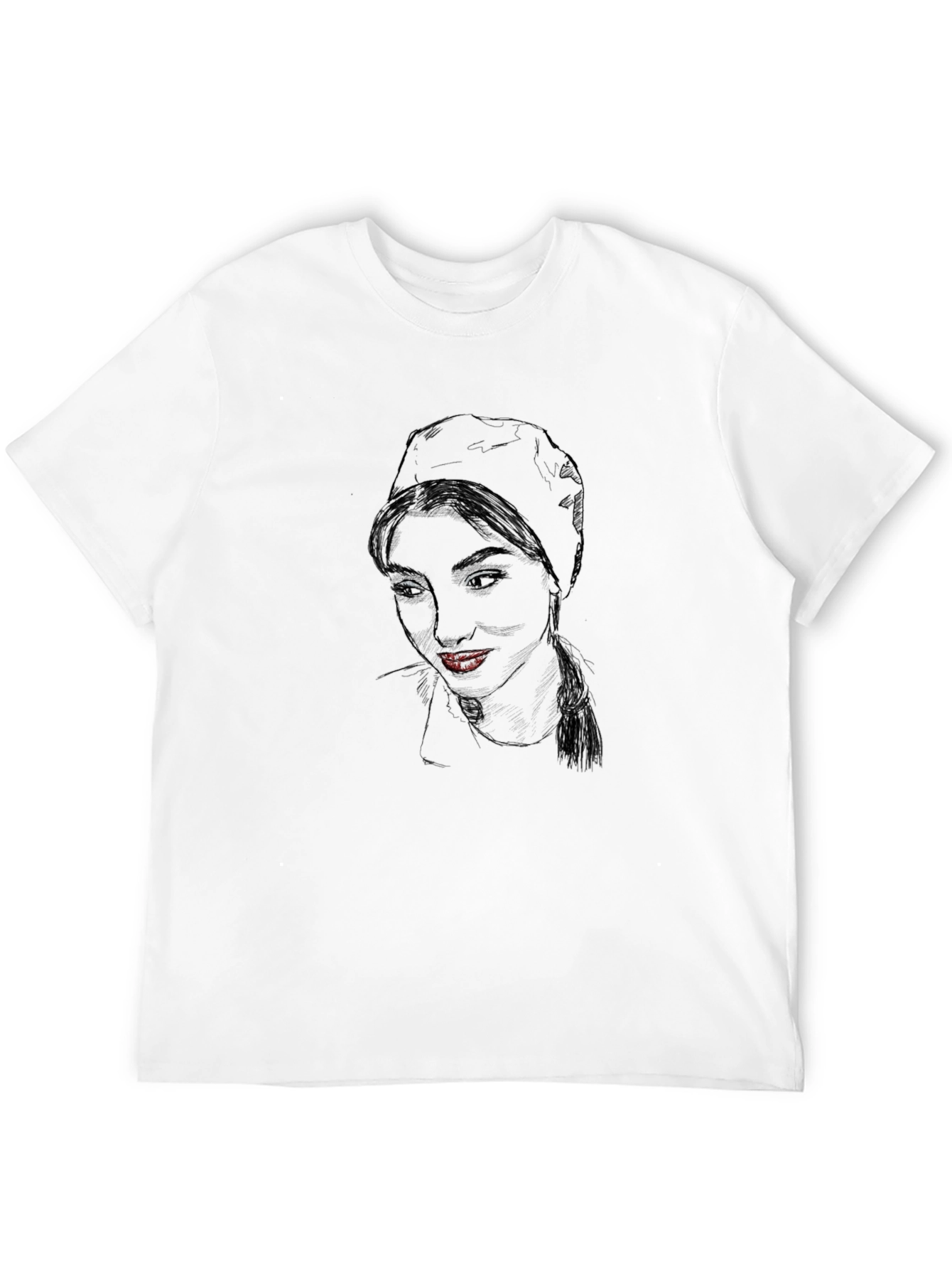 Artistic Portrait Black T-Shirt