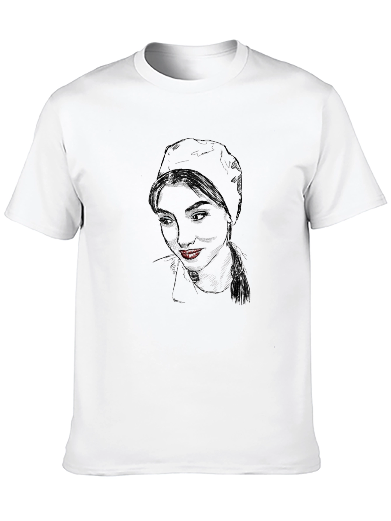 Artistic Portrait Black T-Shirt