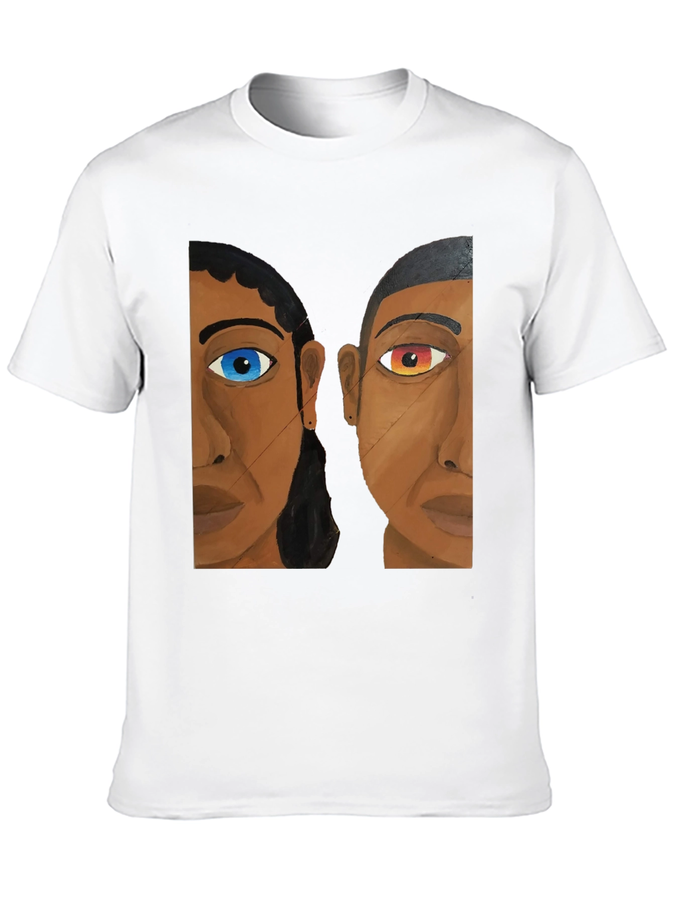 Unique Graphic Tee - Abstract Faces