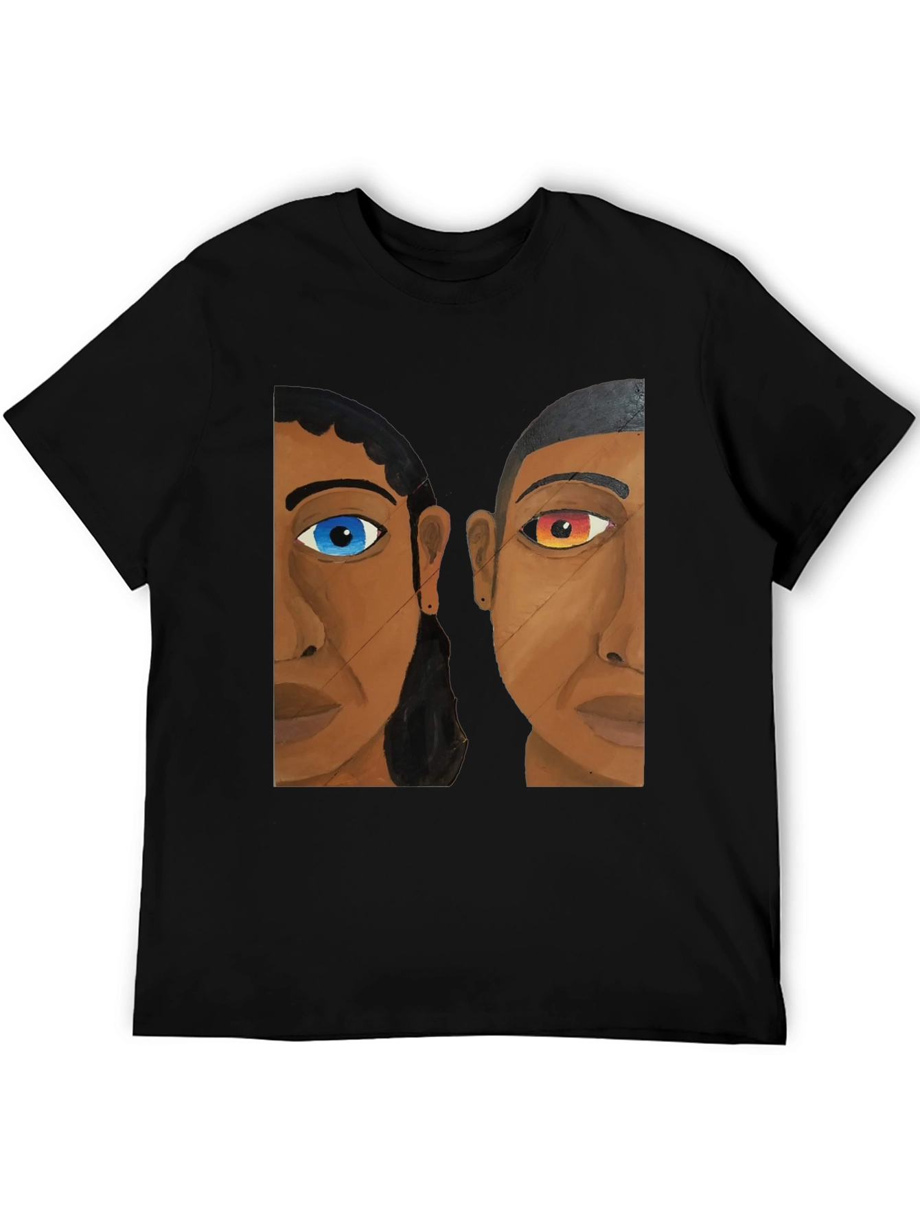 Unique Graphic Tee - Abstract Faces