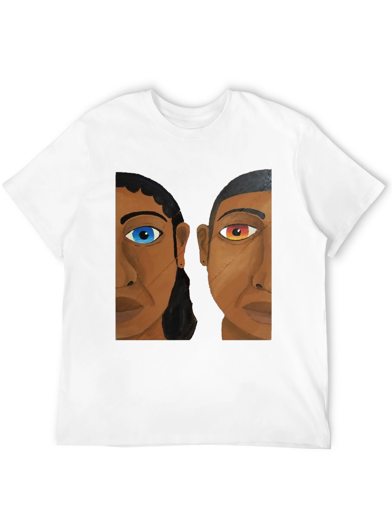 Unique Graphic Tee - Abstract Faces