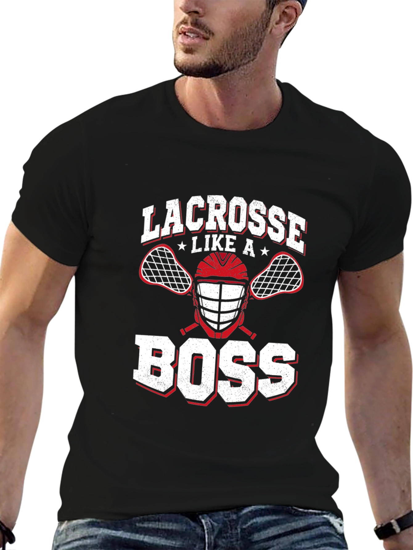 Lacrosse Like a Boss Graphic T-Shirt