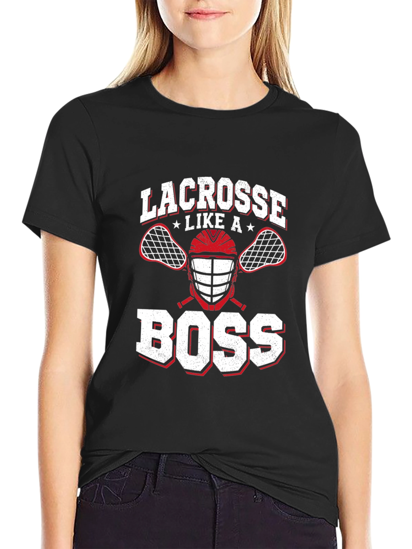 Lacrosse Like a Boss Graphic T-Shirt