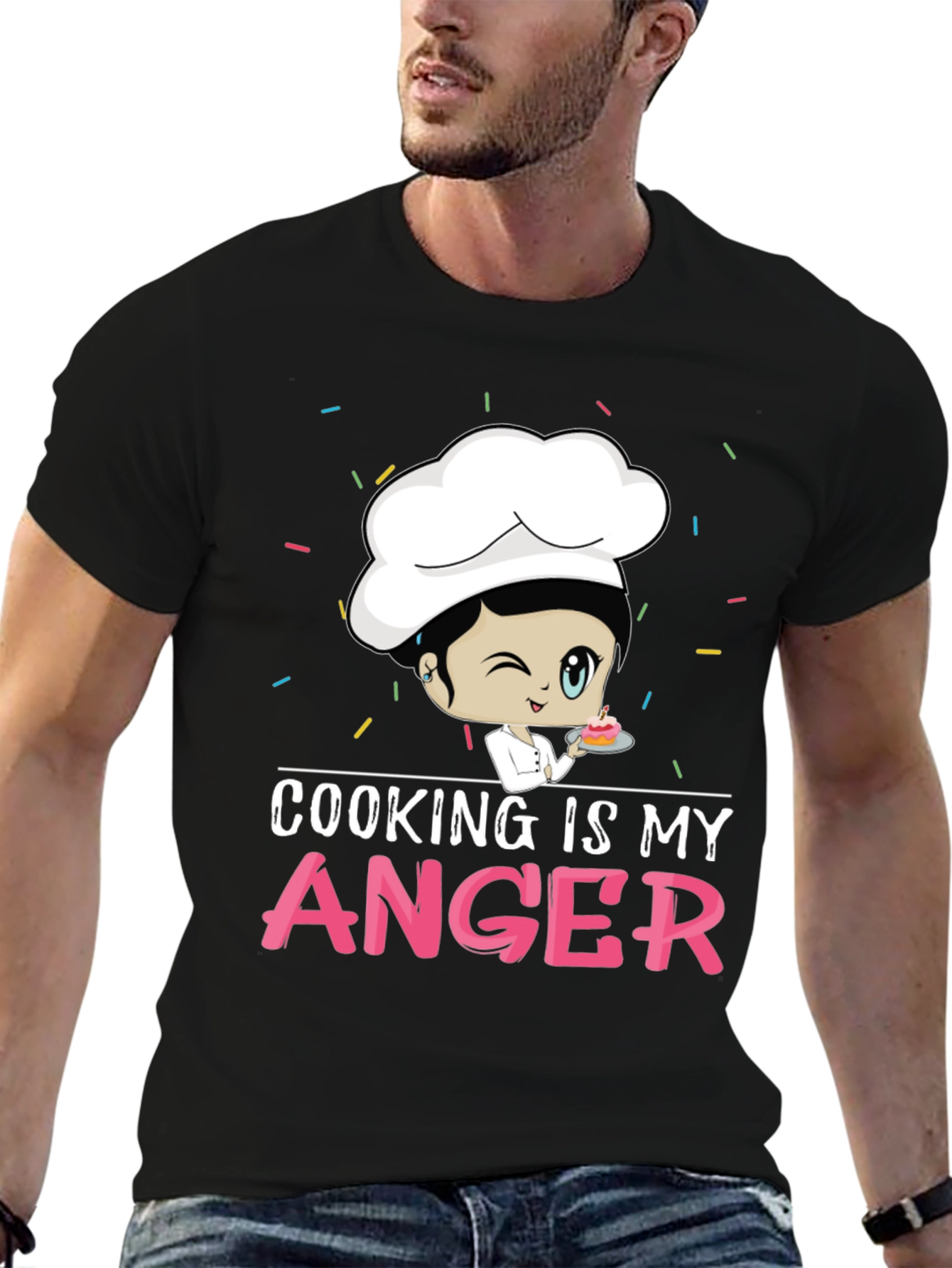 Cooking is My Anger Funny Chef T-Shirt