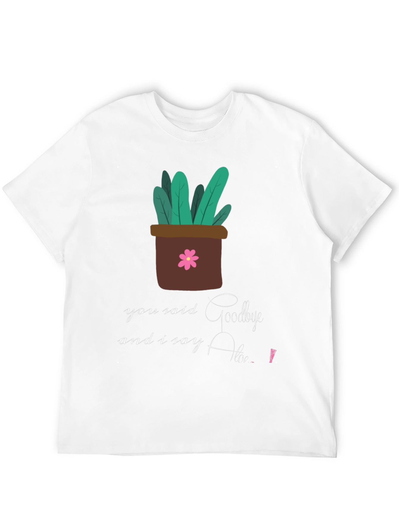 Plant Pot Goodbye Hello Graphic T-Shirt