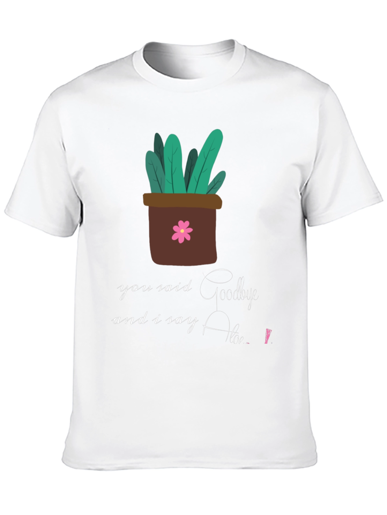 Plant Pot Goodbye Hello Graphic T-Shirt