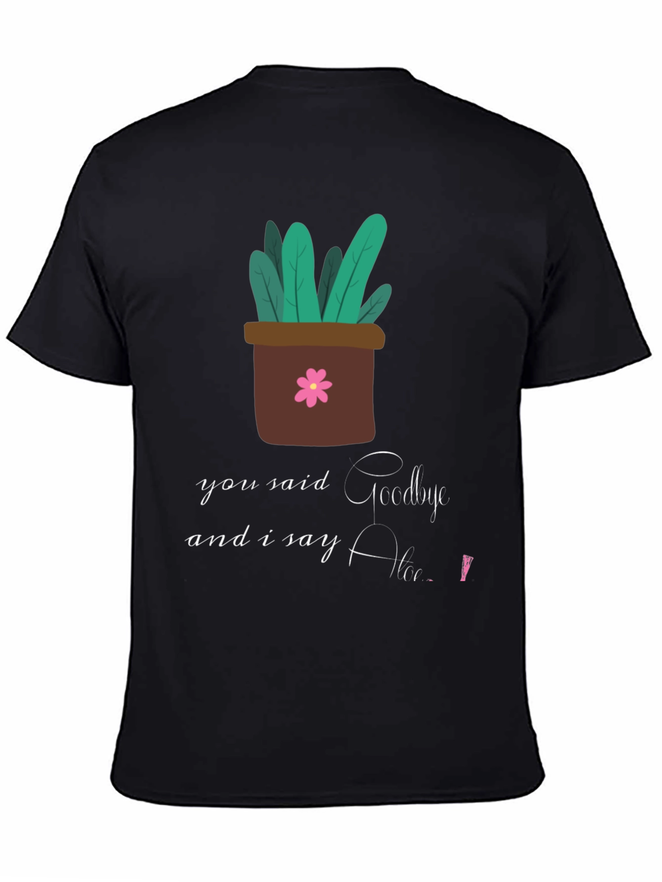 Plant Pot Goodbye Hello Graphic T-Shirt